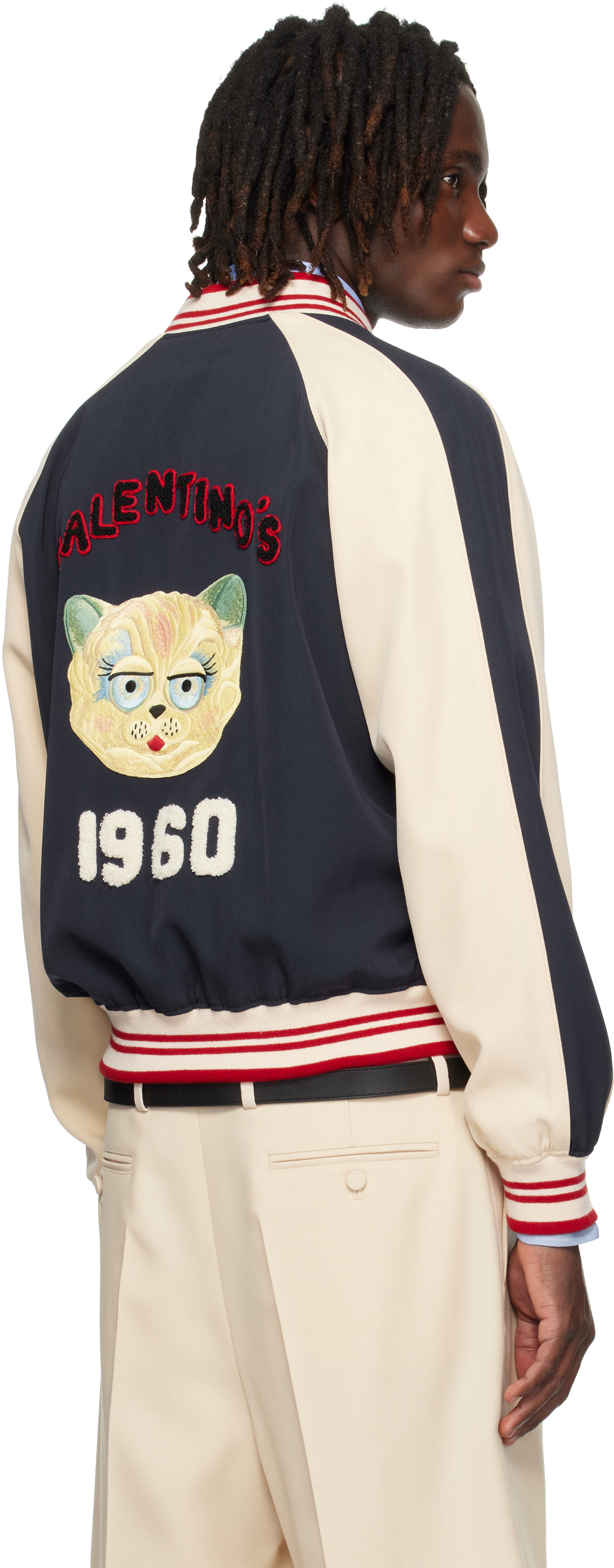 Valentino Sporty Bomber Jacket With Embroidered Details In Multi