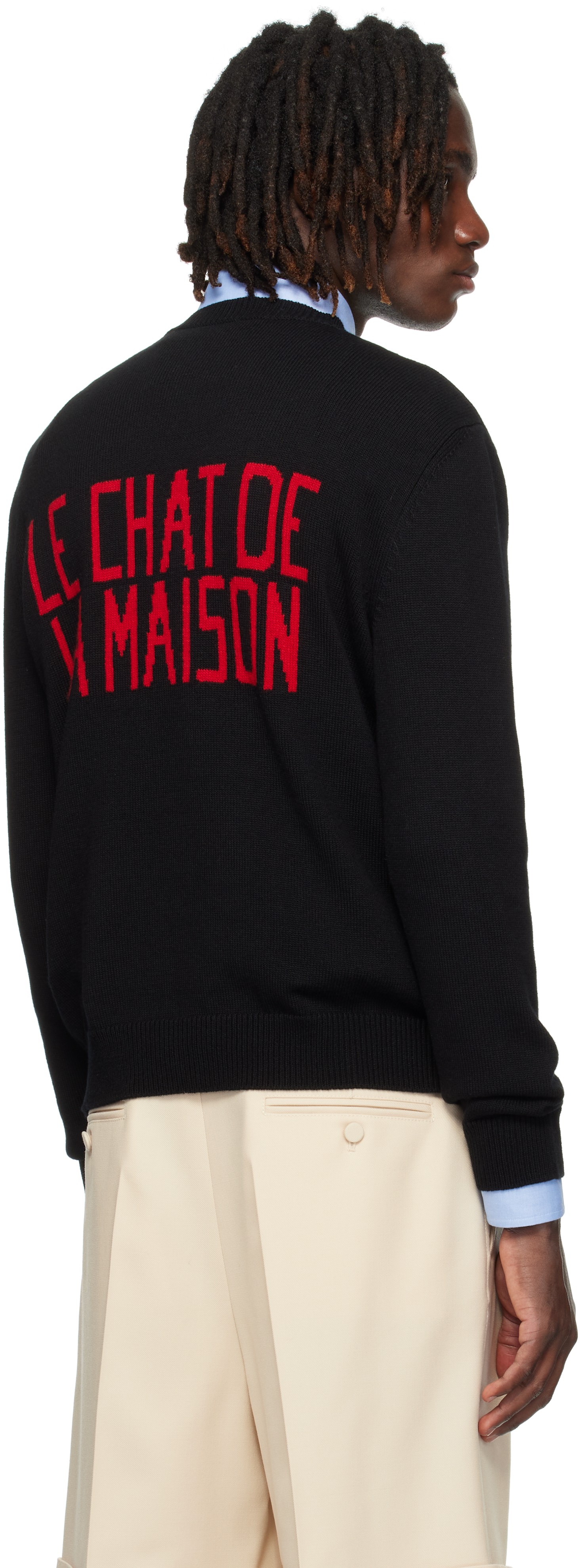 Valentino Garavani Sweater With Le Chat De La Maison Patch In Black