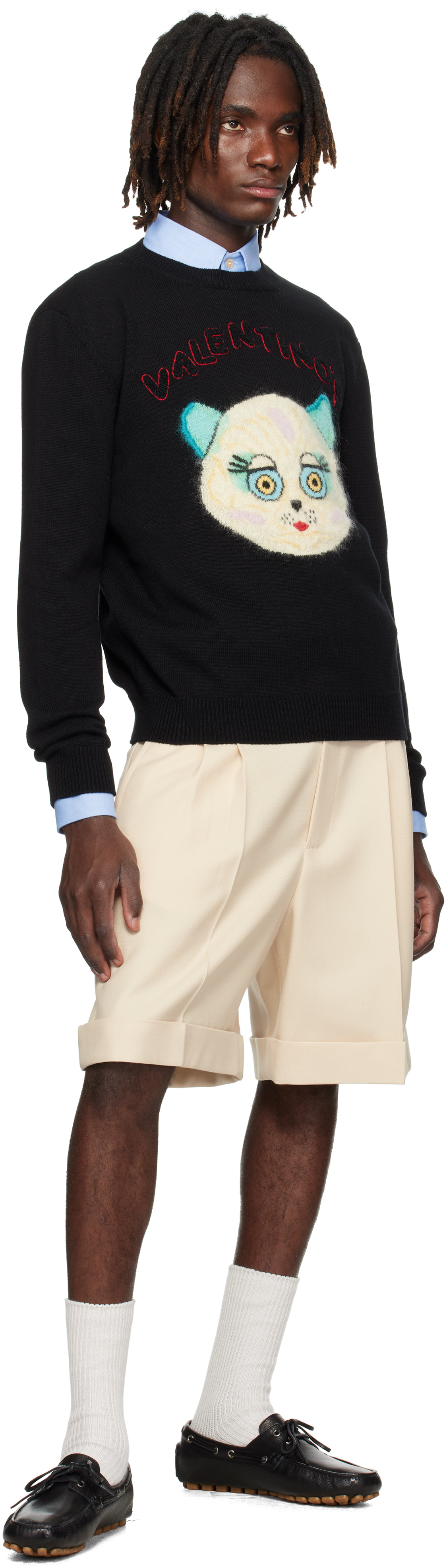 Valentino Garavani Sweater With Le Chat De La Maison Patch In Black