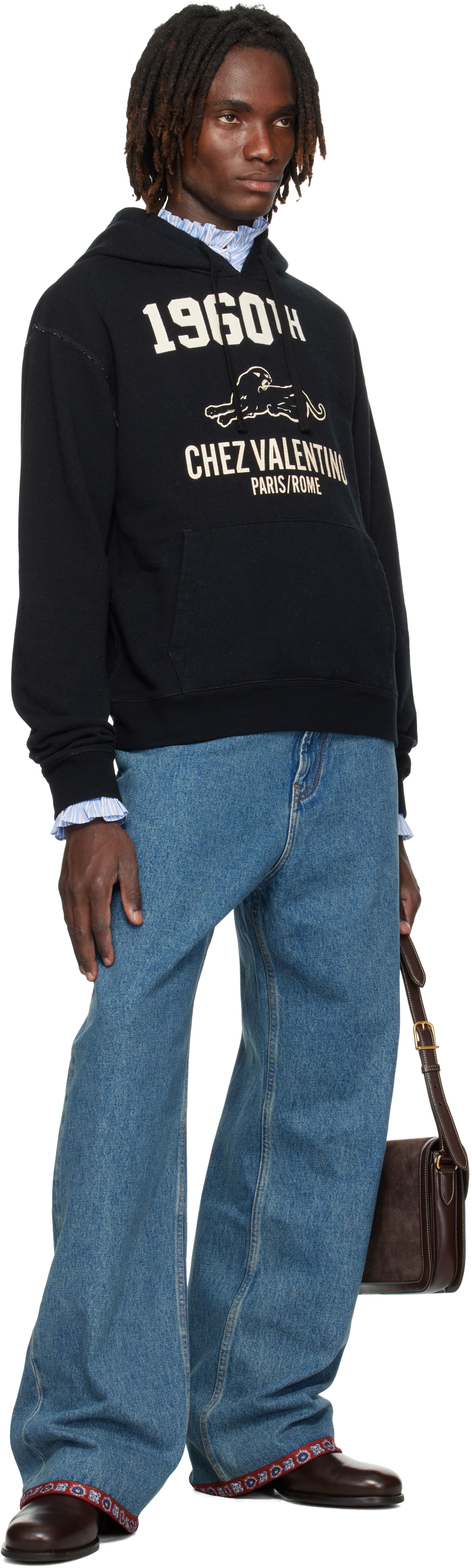 Valentino Cotton Fabric Sweatshirt With Comfortable Fit In Black