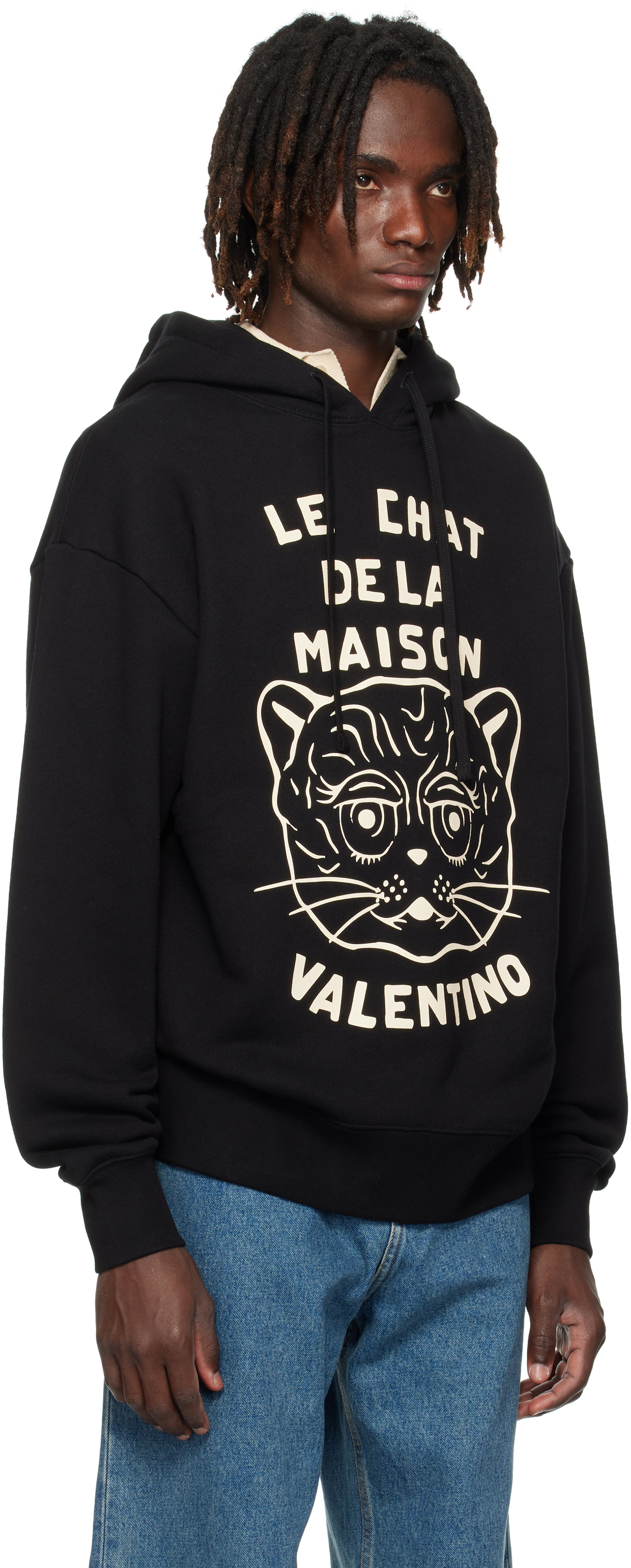 Valentino Garavani Sweatshirt With Le Chat De La Maison Patch In Black