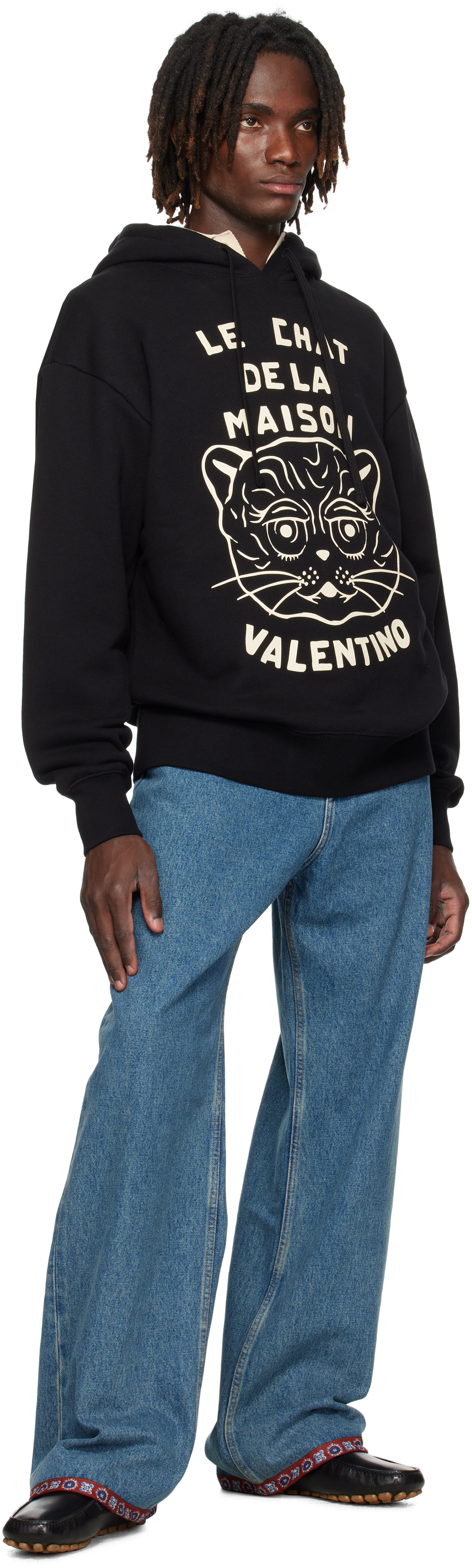 Valentino Garavani Sweatshirt With Le Chat De La Maison Patch In Black
