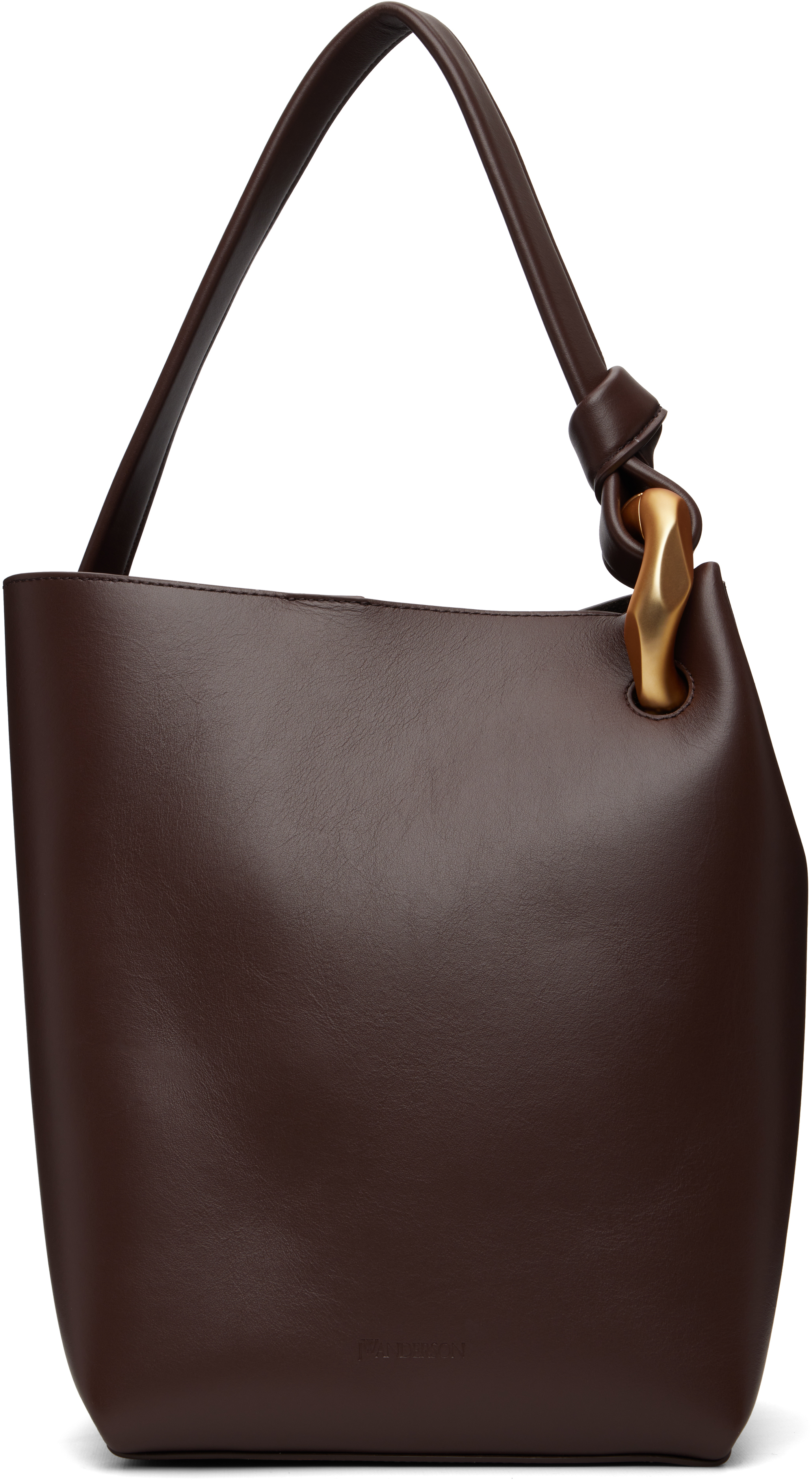 Jw Anderson J. W. Anderson Sleek Bucket Bag With Magnetic Closure In Brown