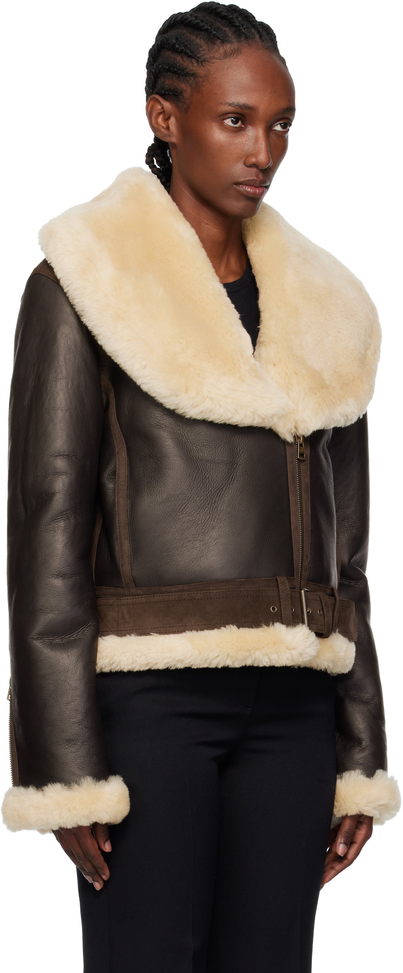 Jw Anderson Leather Outerwears In Brown