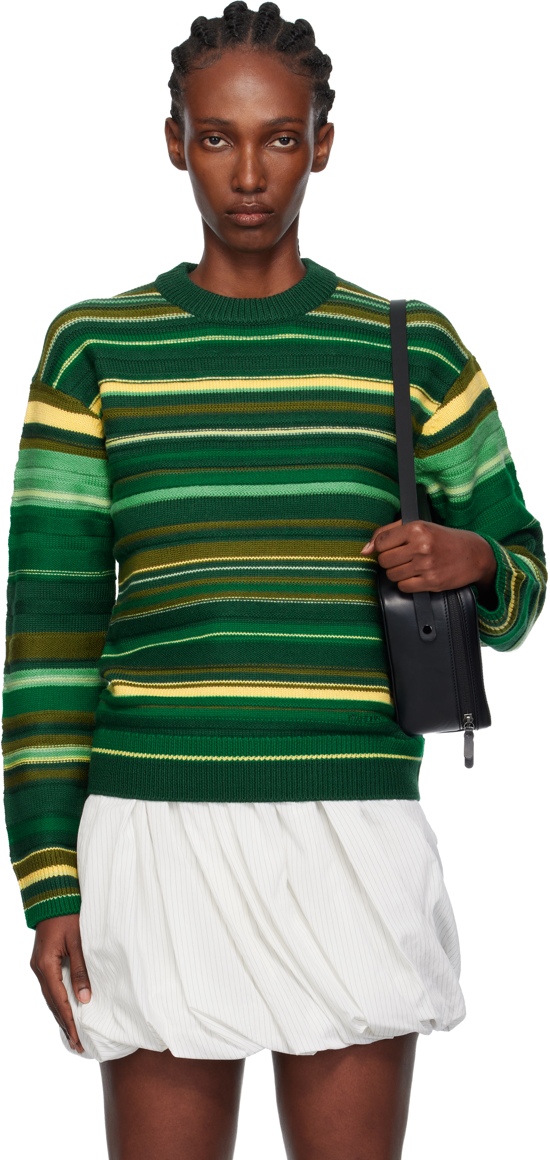 Green Multi Stripe Sweater by JW Anderson on Sale