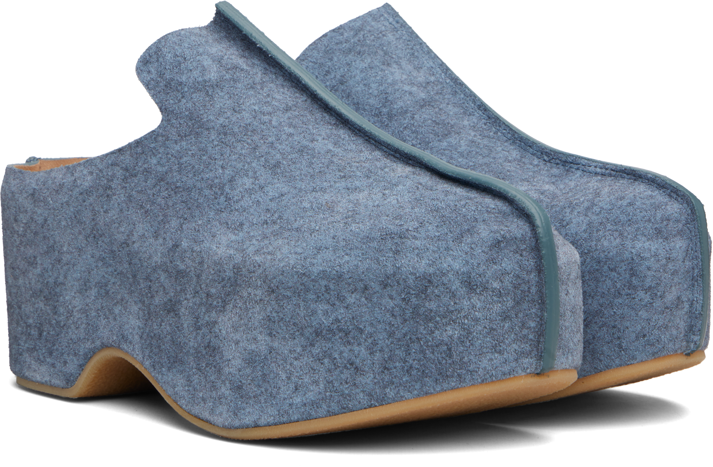 Jw Anderson Blue Platform Clogs In Blue