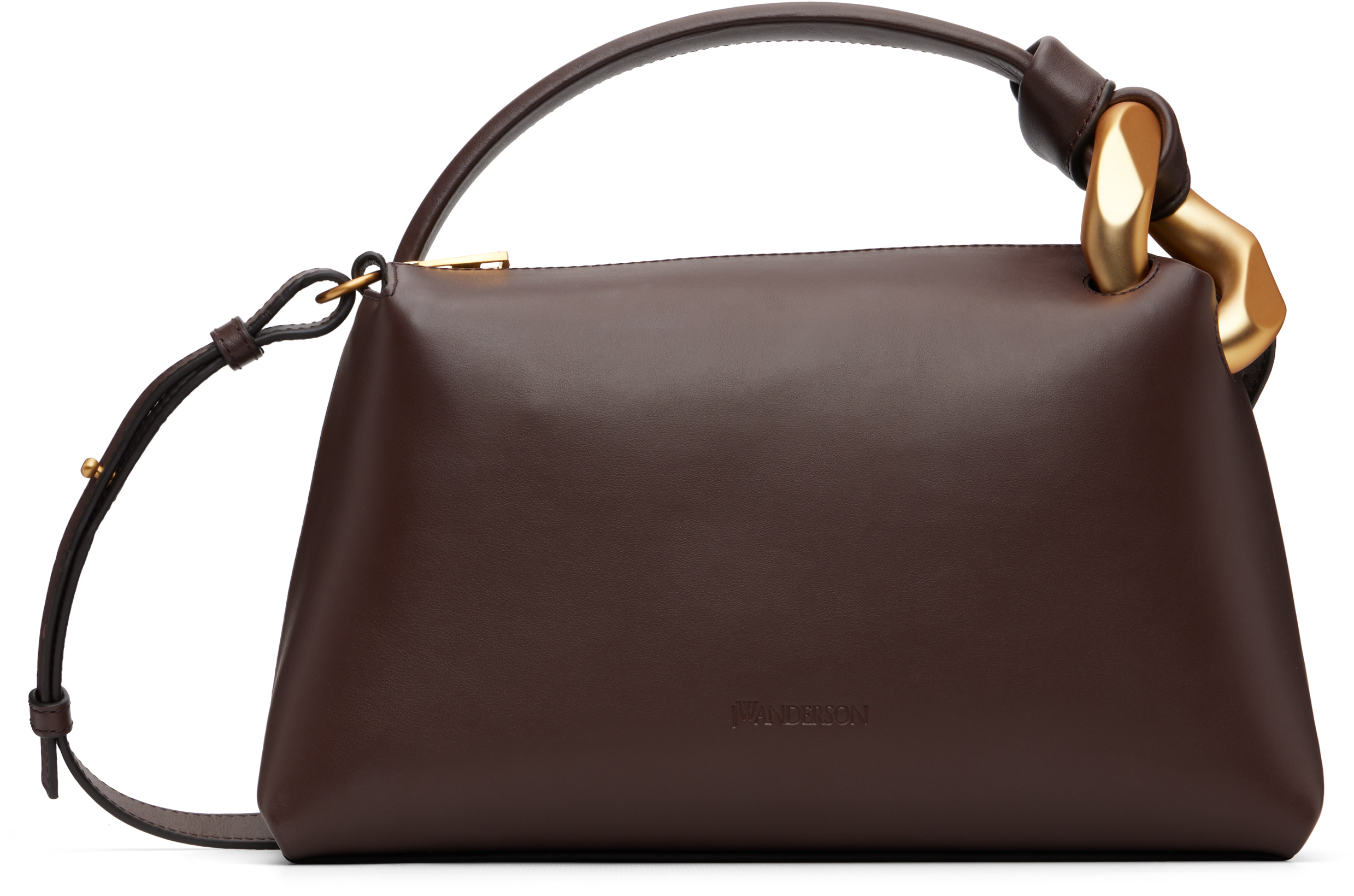 Jw Anderson Burgundy 'the Jwa Corner' Bag In Brown