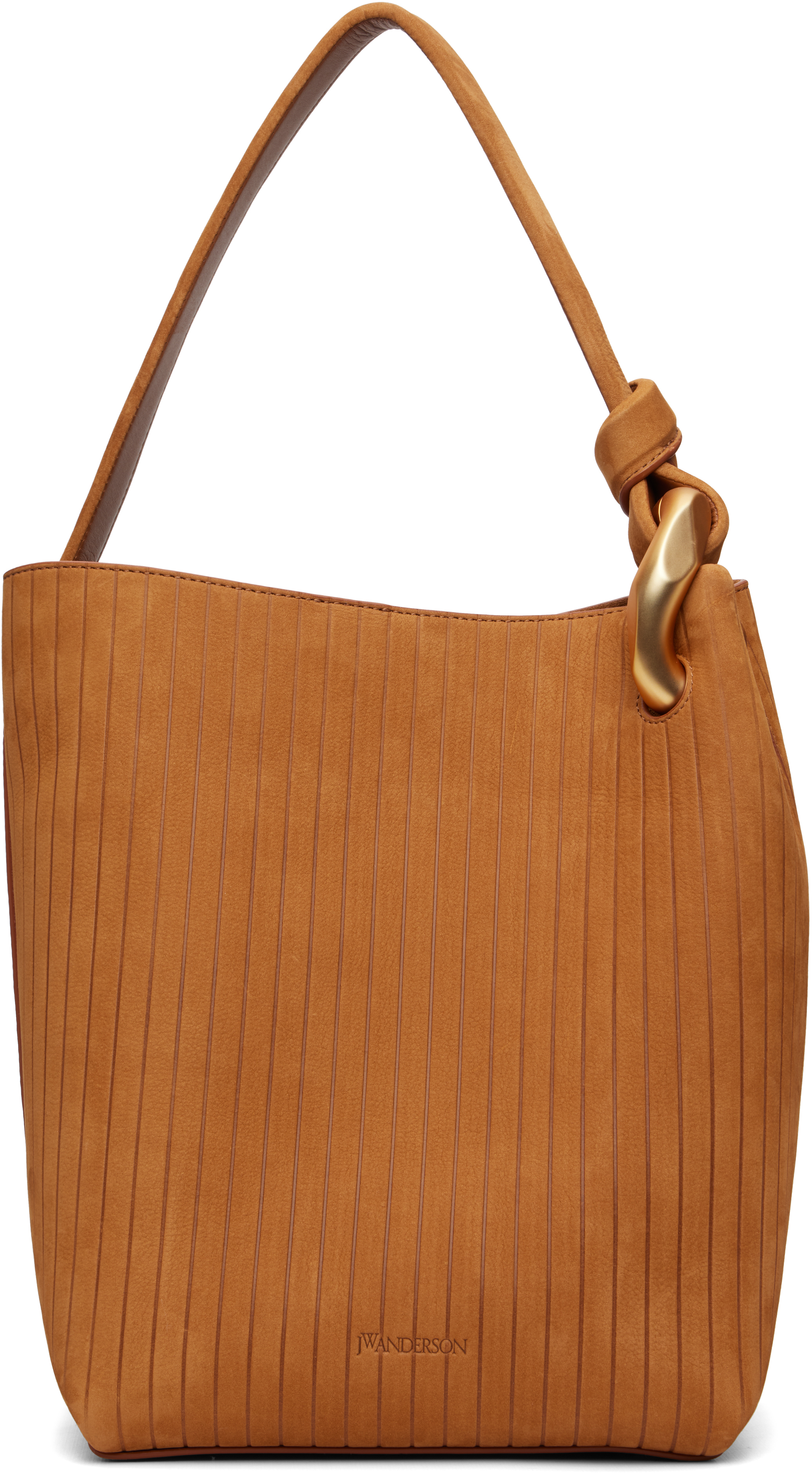 Jw Anderson Tan 'the Jwa Corner Bucket' Tote In Brown