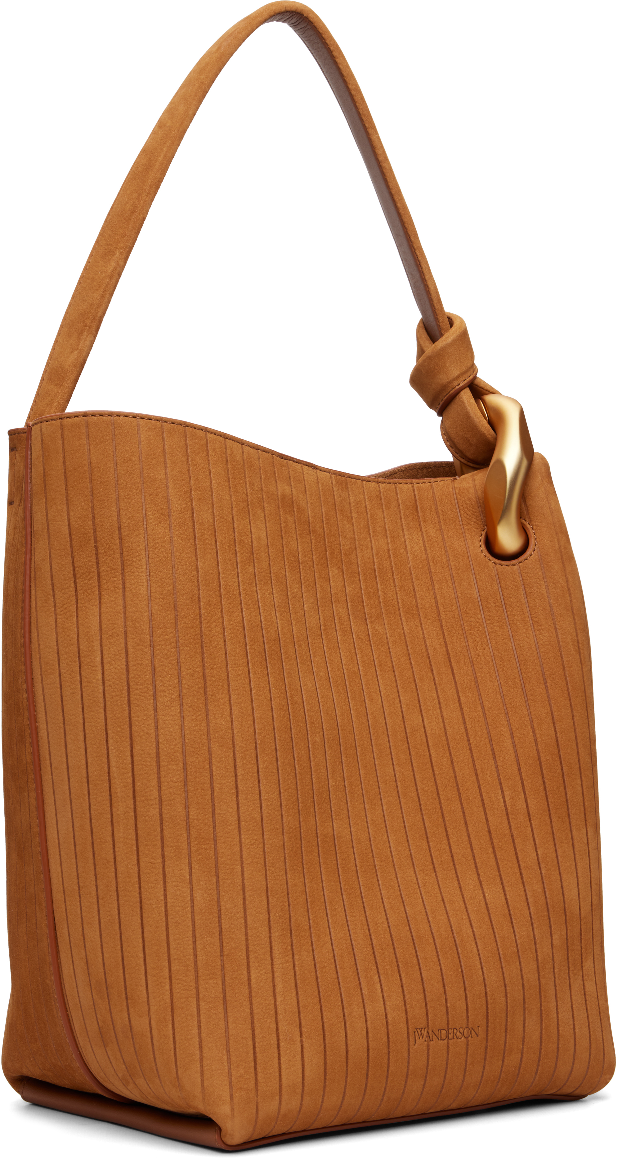 Jw Anderson Tan 'the Jwa Corner Bucket' Tote In Brown