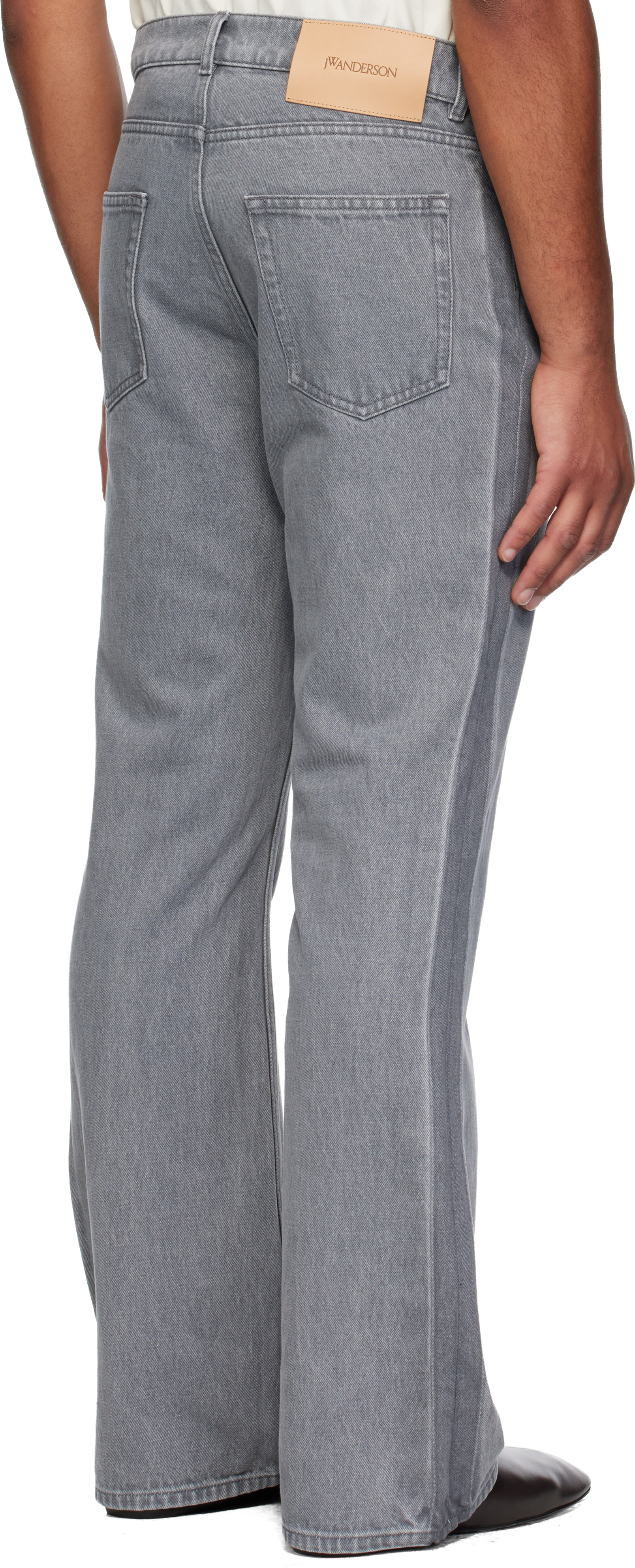 Jw Anderson Gray Bootcut Jeans In Gray