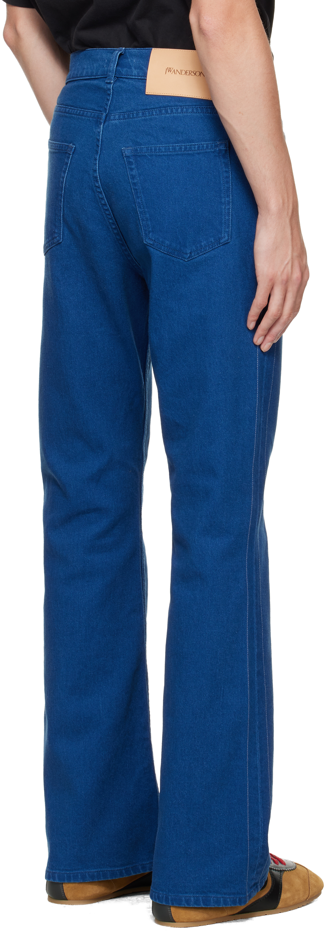 Jw Anderson Blue Bootcut Jeans In Blue