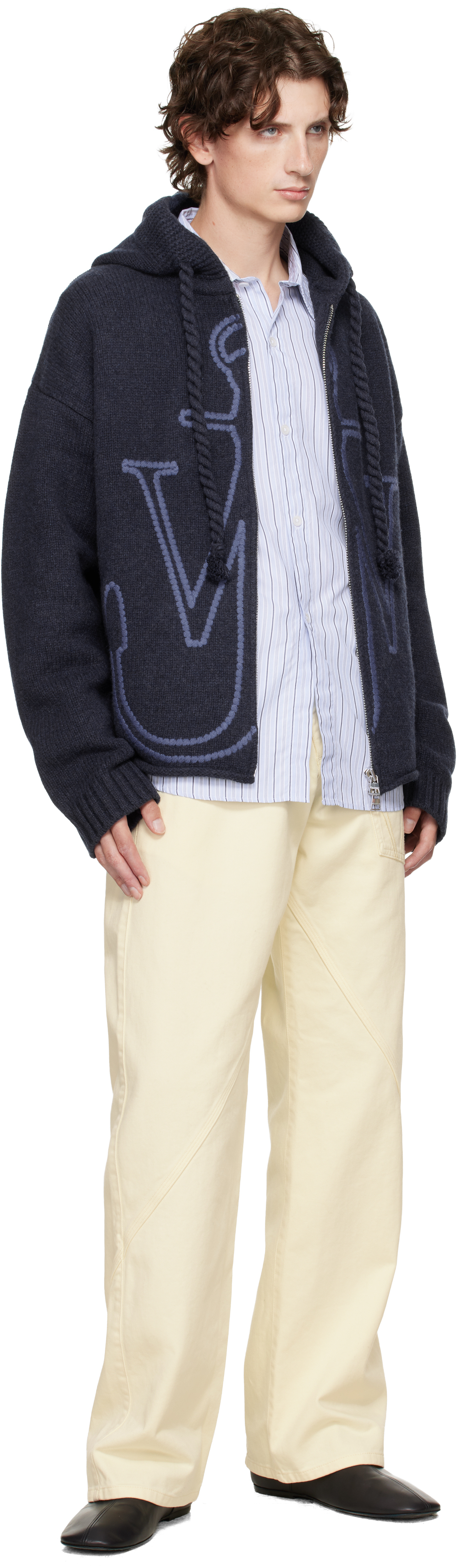 Jw Anderson Yellow Twisted Workwear Jeans In Yellow
