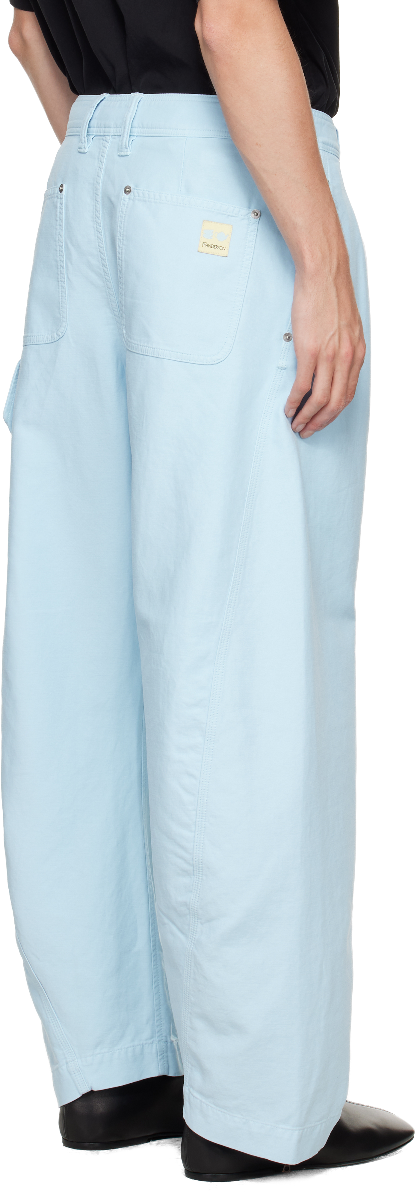 Jw Anderson Blue Twisted Seam Trousers In Blue