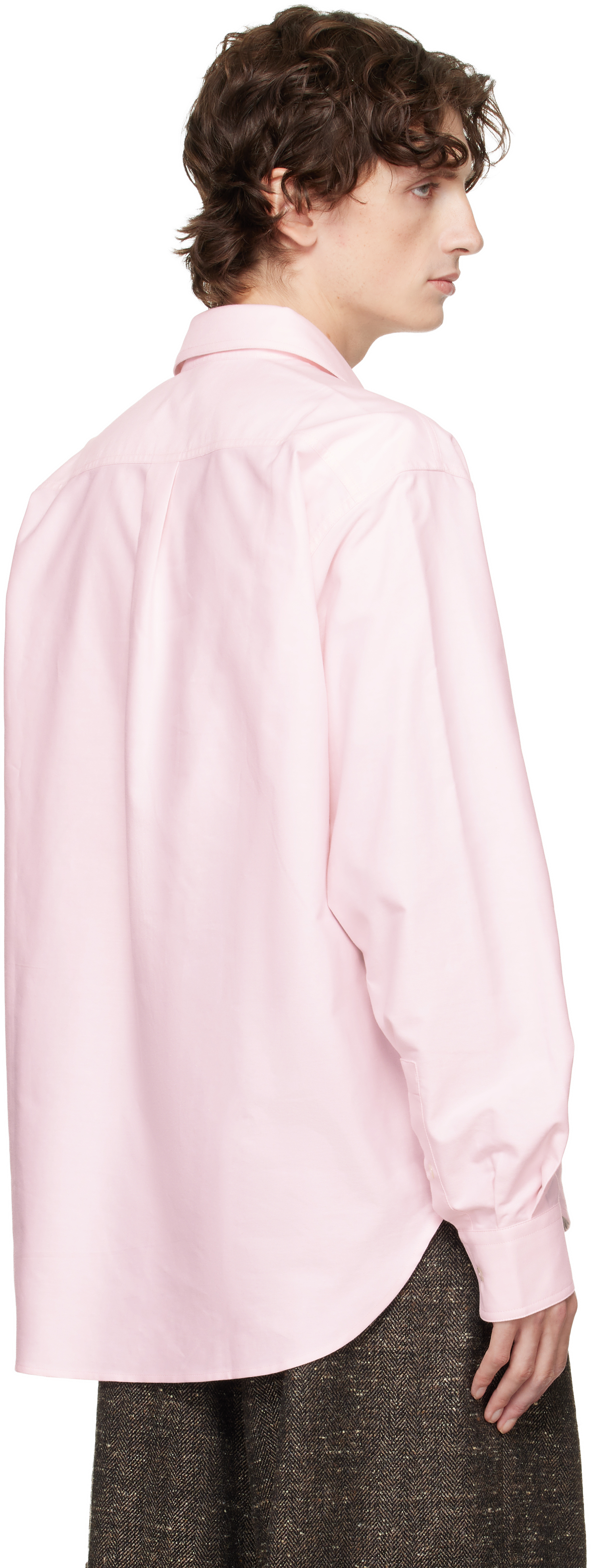 Jw Anderson Pink Café Scene Embroidery Shirt In Pink