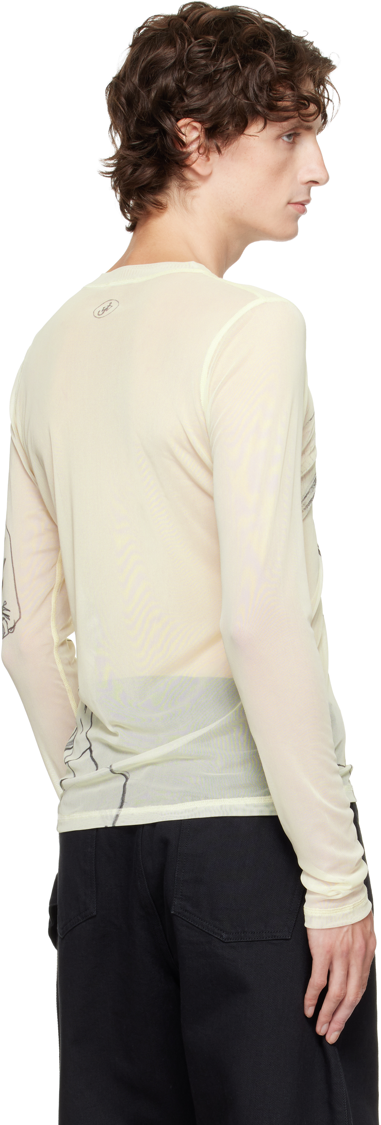 Jw Anderson Off-white Long Sleeve Underpinning T-shirt In Multi