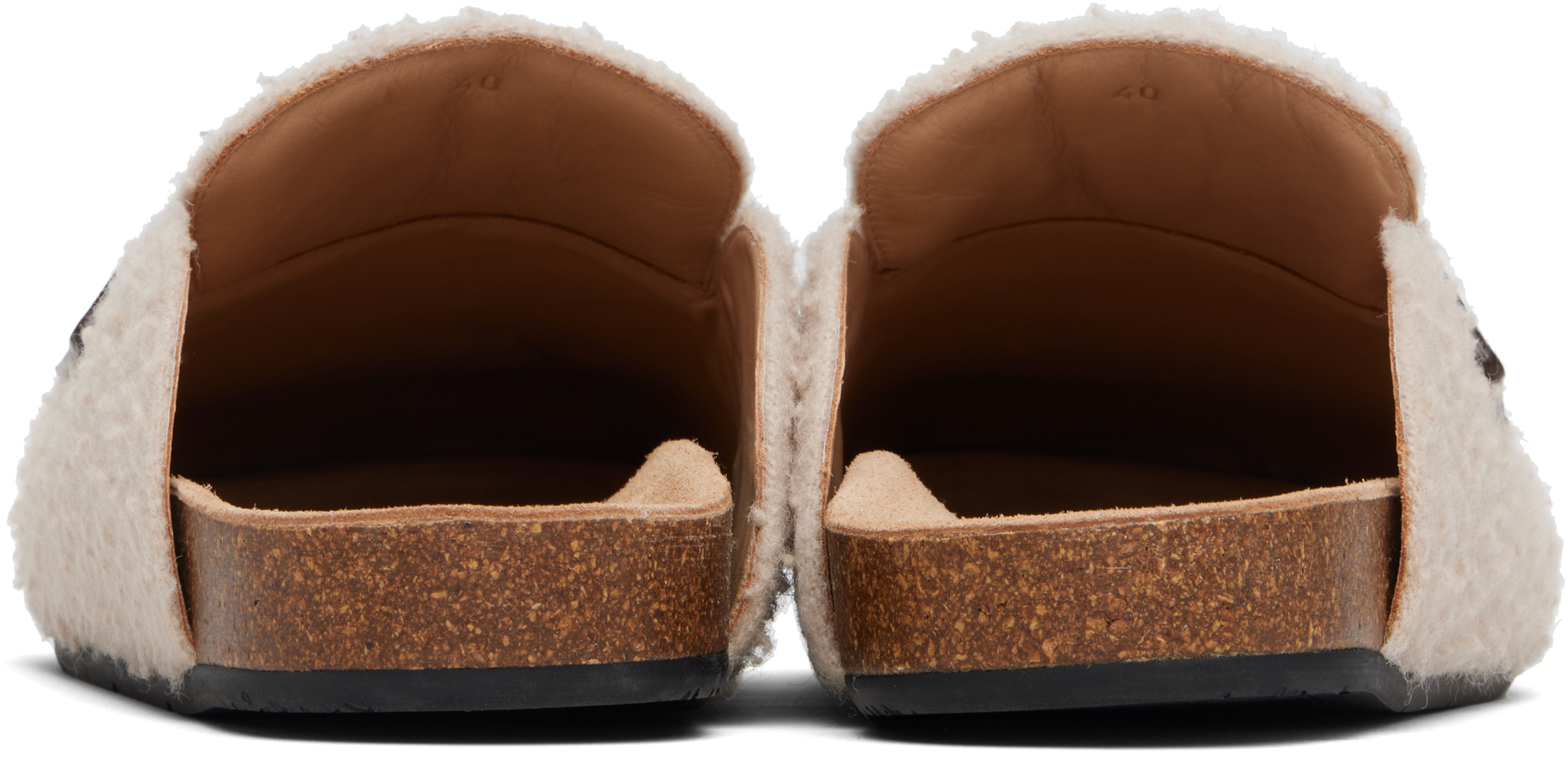 Jw Anderson Beige Felt Loafers In Neutral