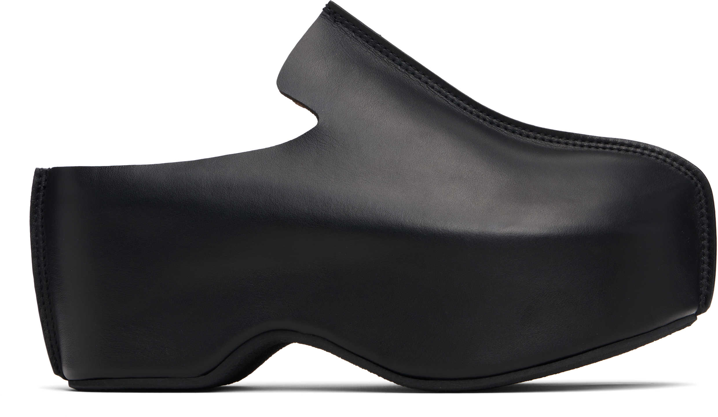 Jw Anderson Black Platform Clogs In Black