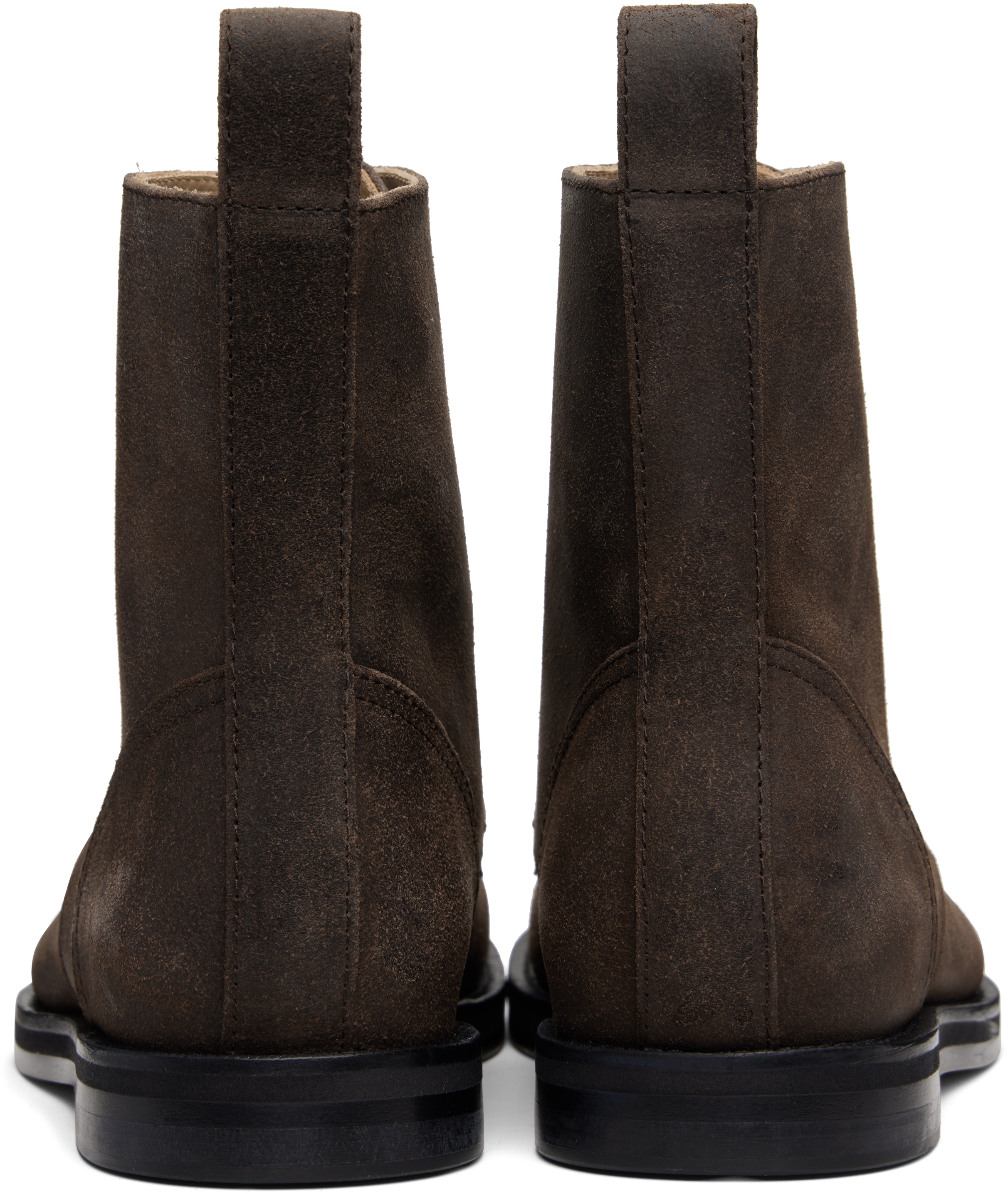 Jw Anderson Brown Loafer Lace-up Boots In Brown