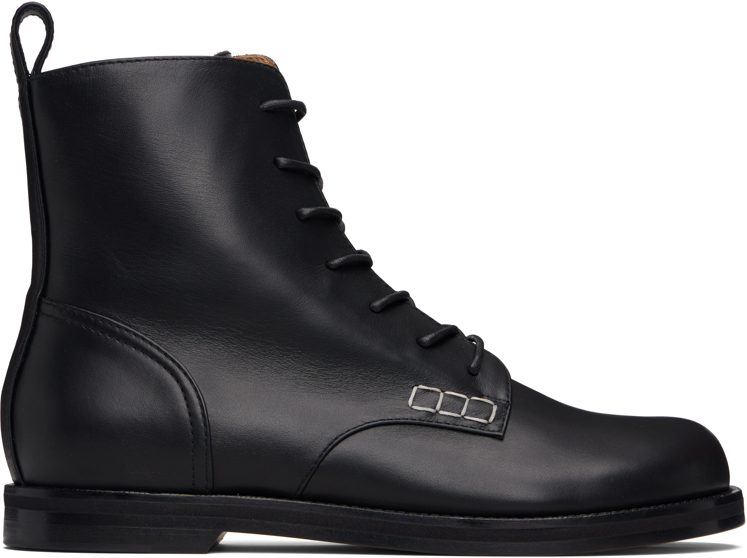 Jw Anderson Loafer Lace Up Boot In Black