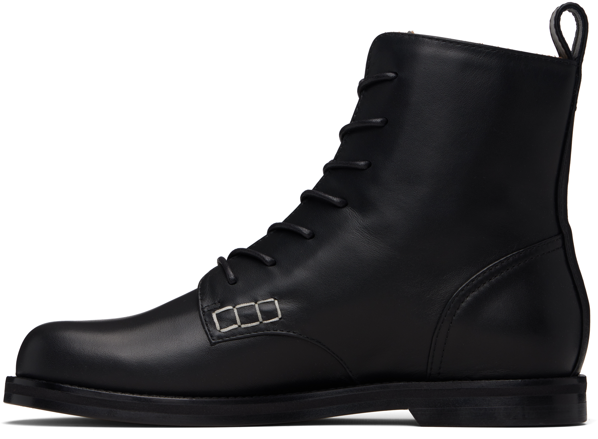 Jw Anderson Loafer Lace Up Boot In Black