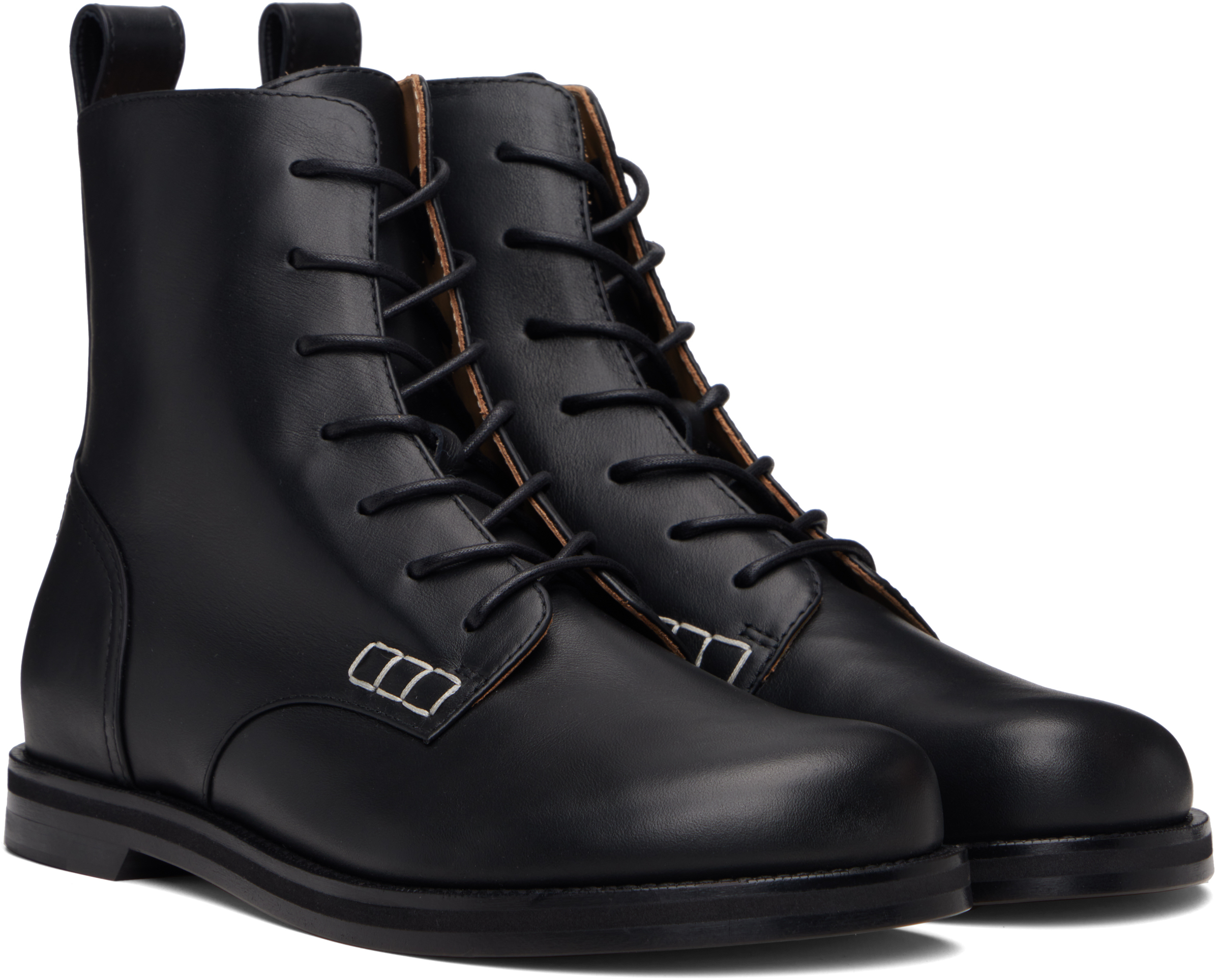 Jw Anderson Loafer Lace Up Boot In Black