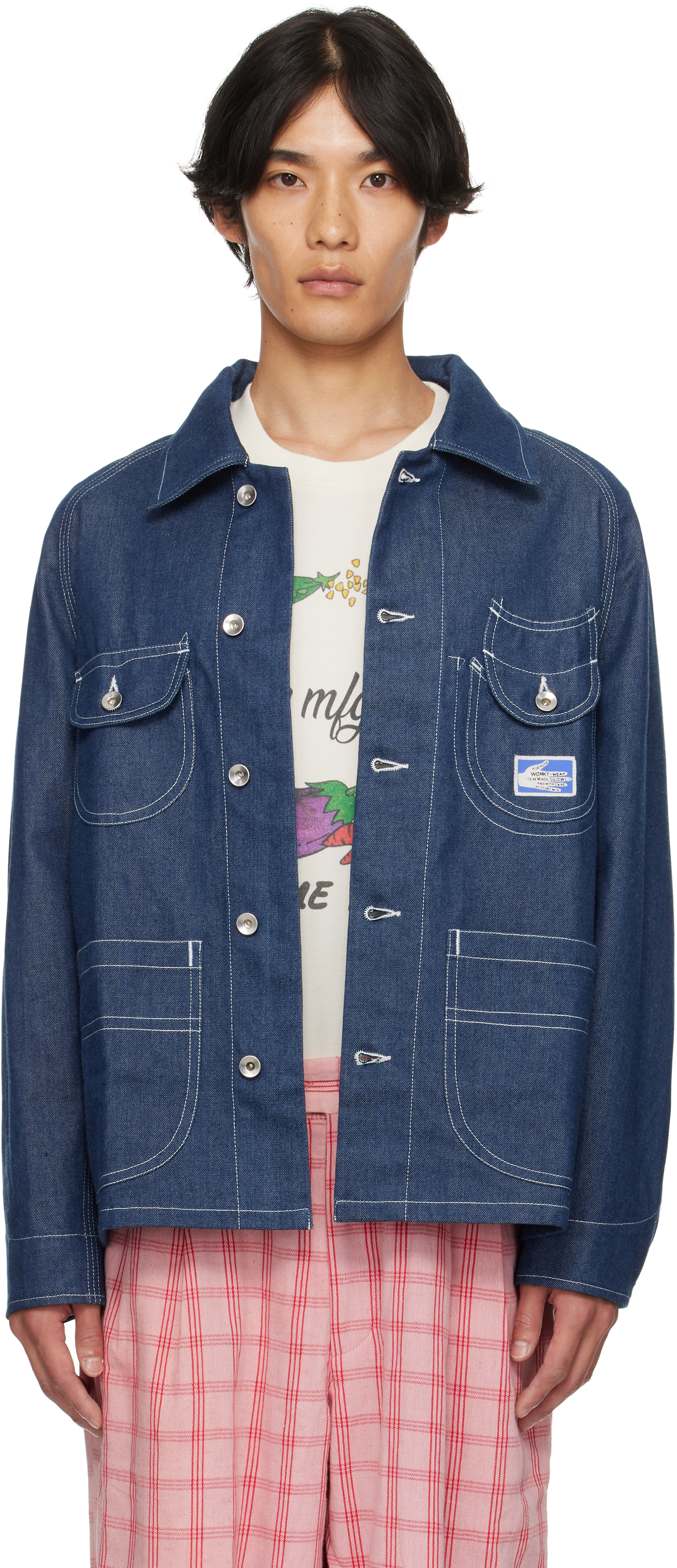 Navy Circuit Denim Jacket