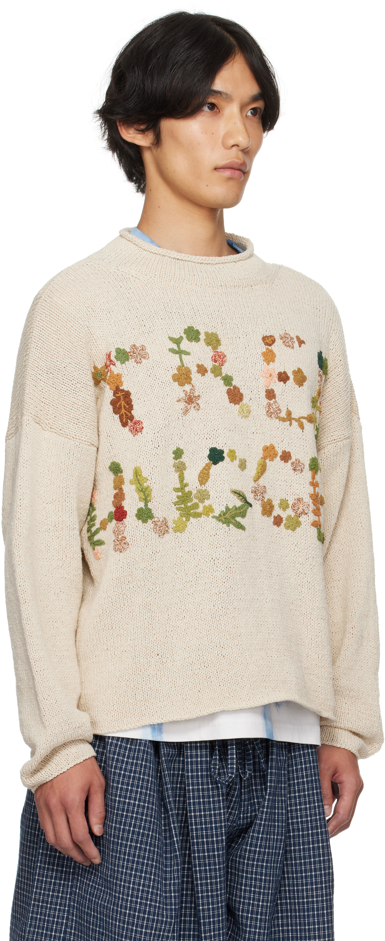 Story Mfg. Beige Twinsun Knit Rollneck Sweater