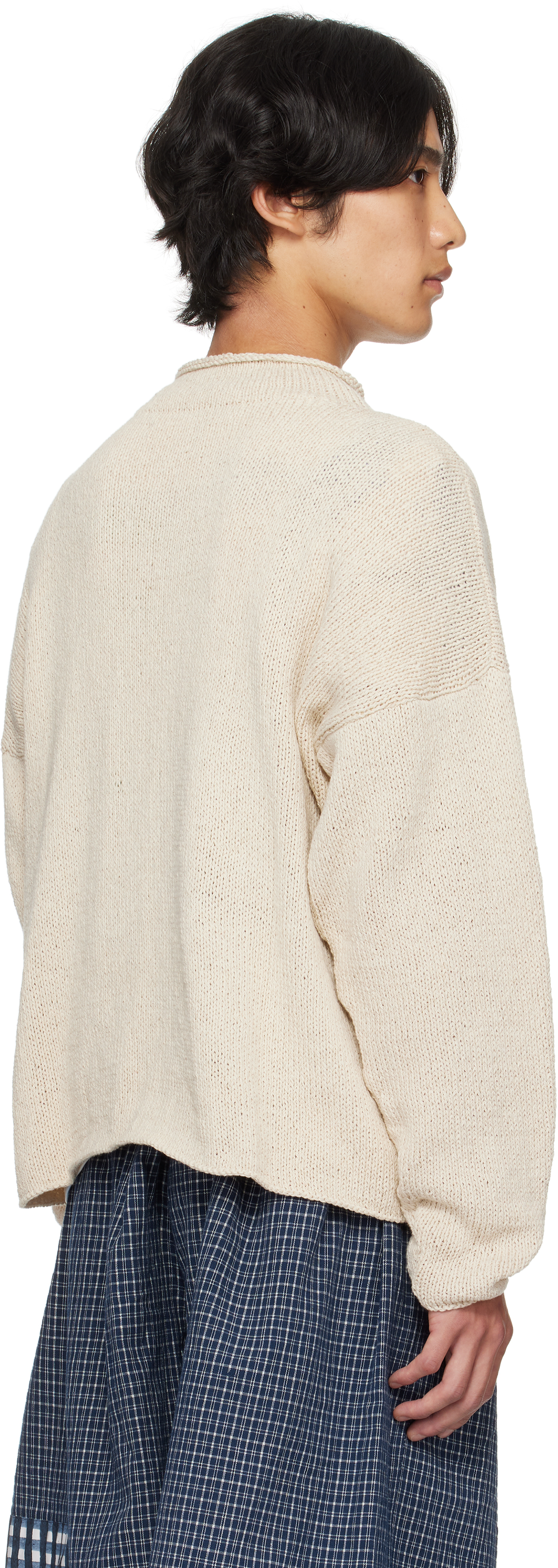 Story Mfg. Beige Twinsun Knit Rollneck Sweater