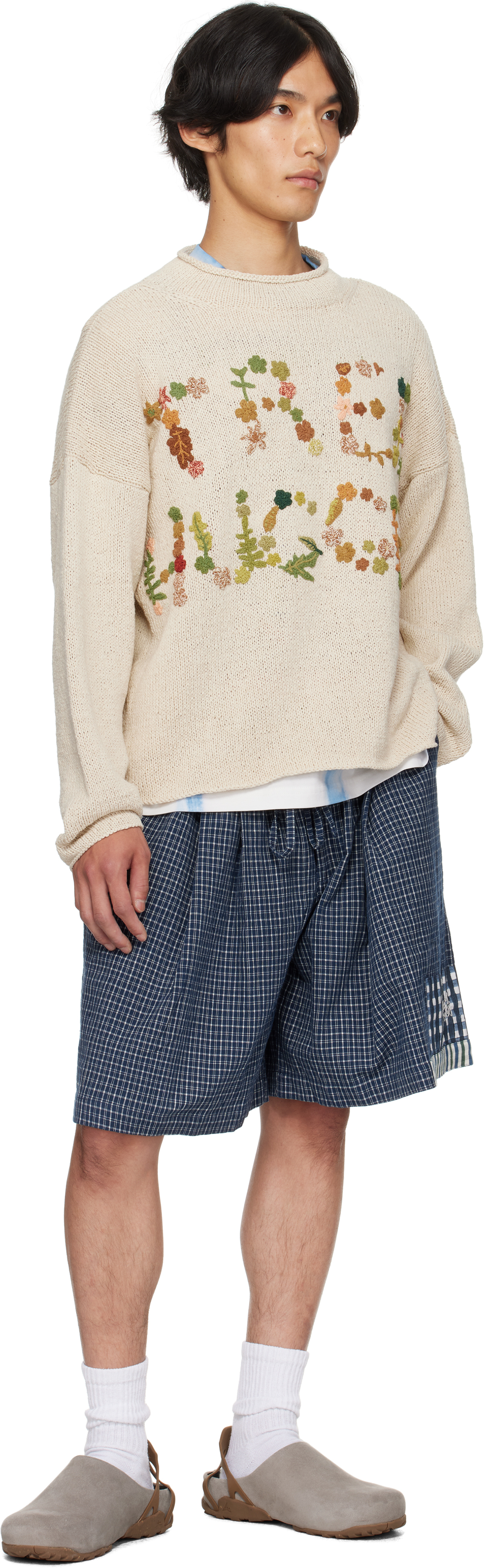 Story Mfg. Beige Twinsun Knit Rollneck Sweater
