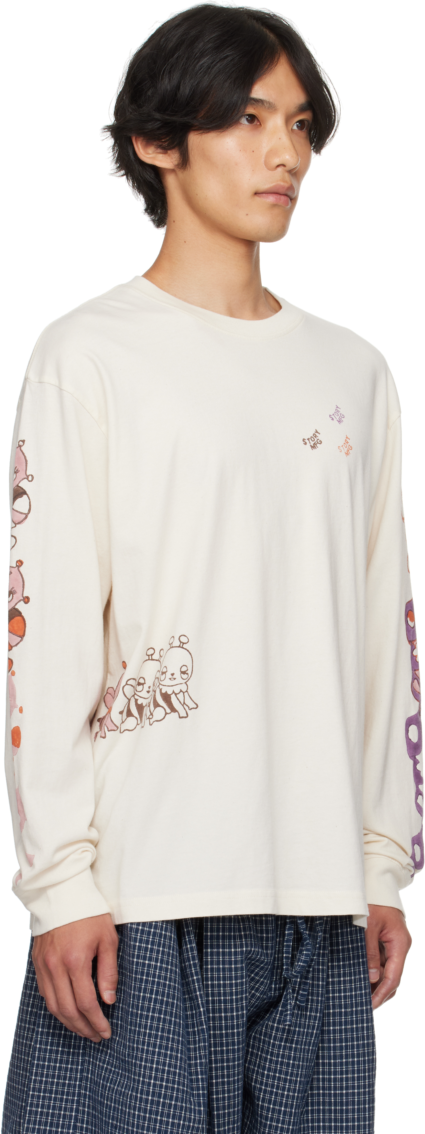 Story Mfg. Off-white Grateful Tee Ls Shirt In Neutral
