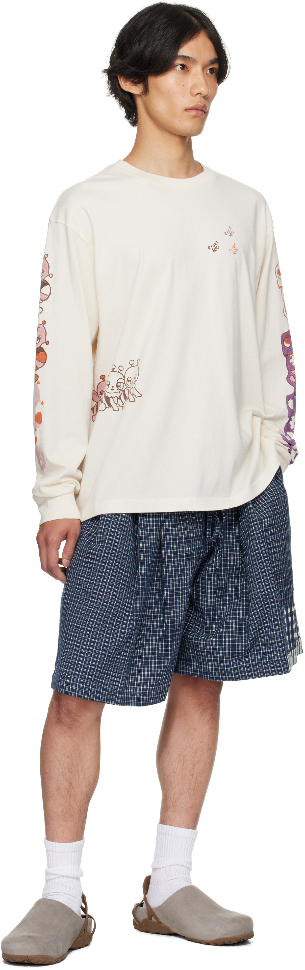Story Mfg. Off-white Grateful Tee Ls Shirt In Neutral