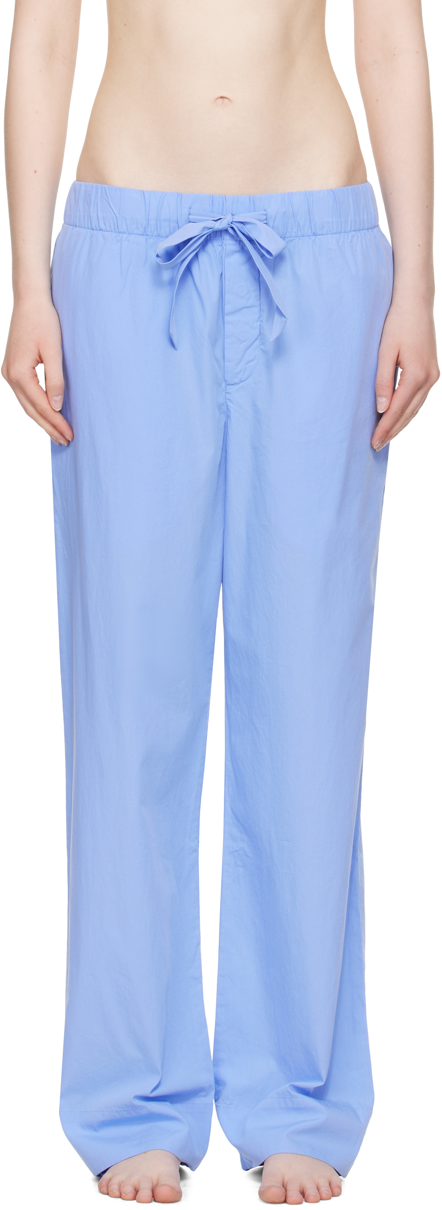 Blue Poplin Pyjama Pants