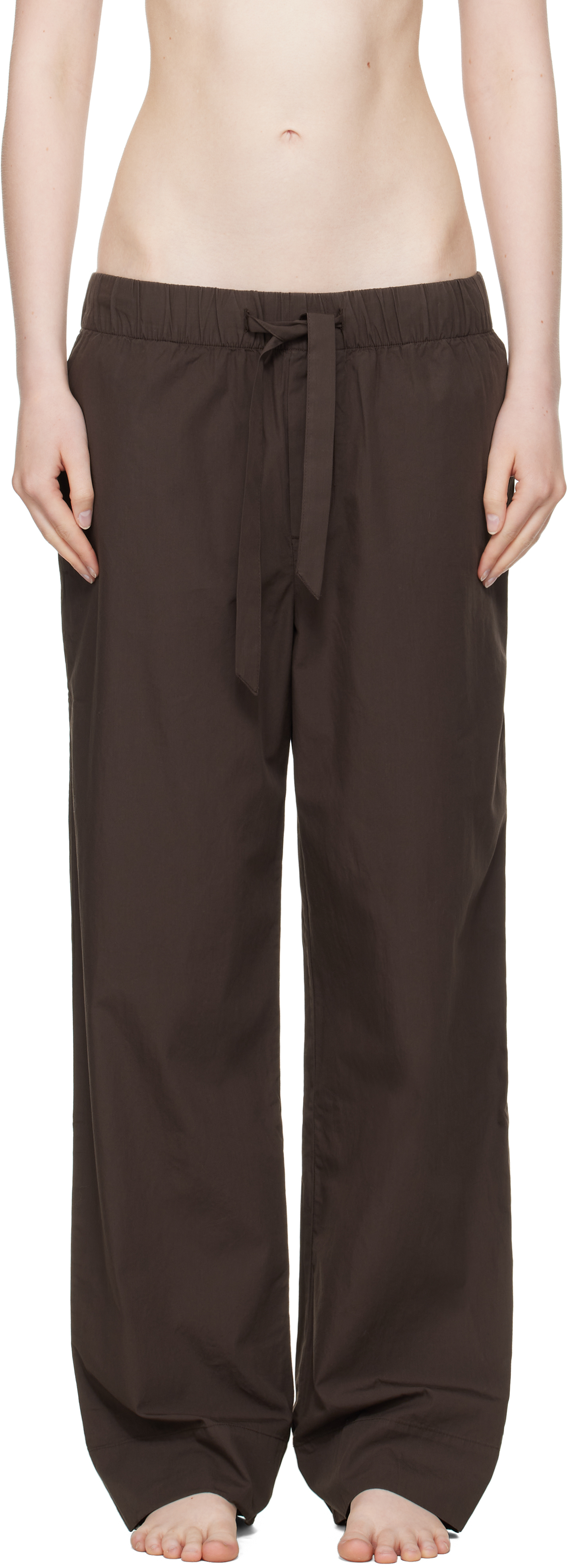 Brown Poplin Pyjama Pants