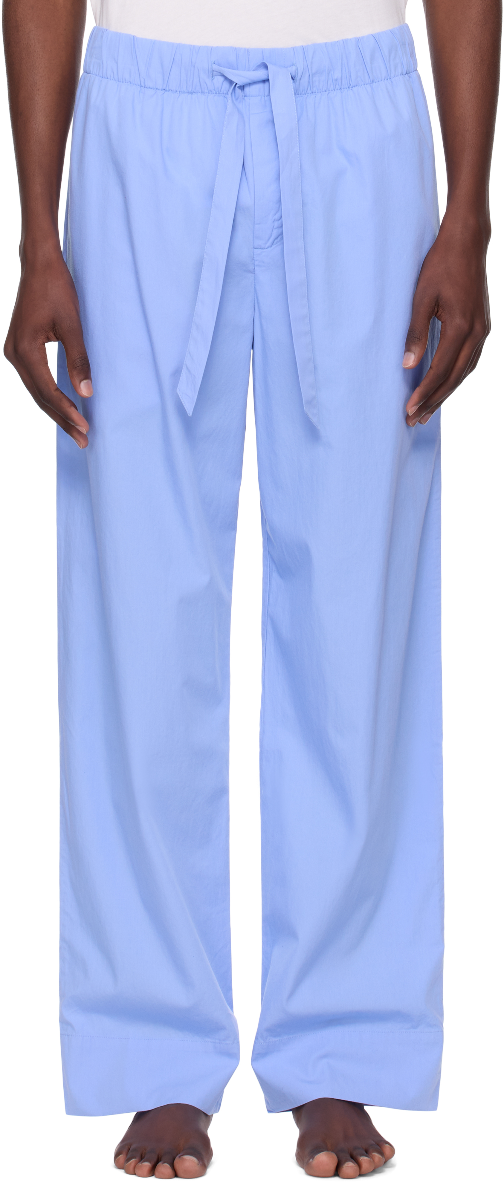 Blue Poplin Pyjama Pants