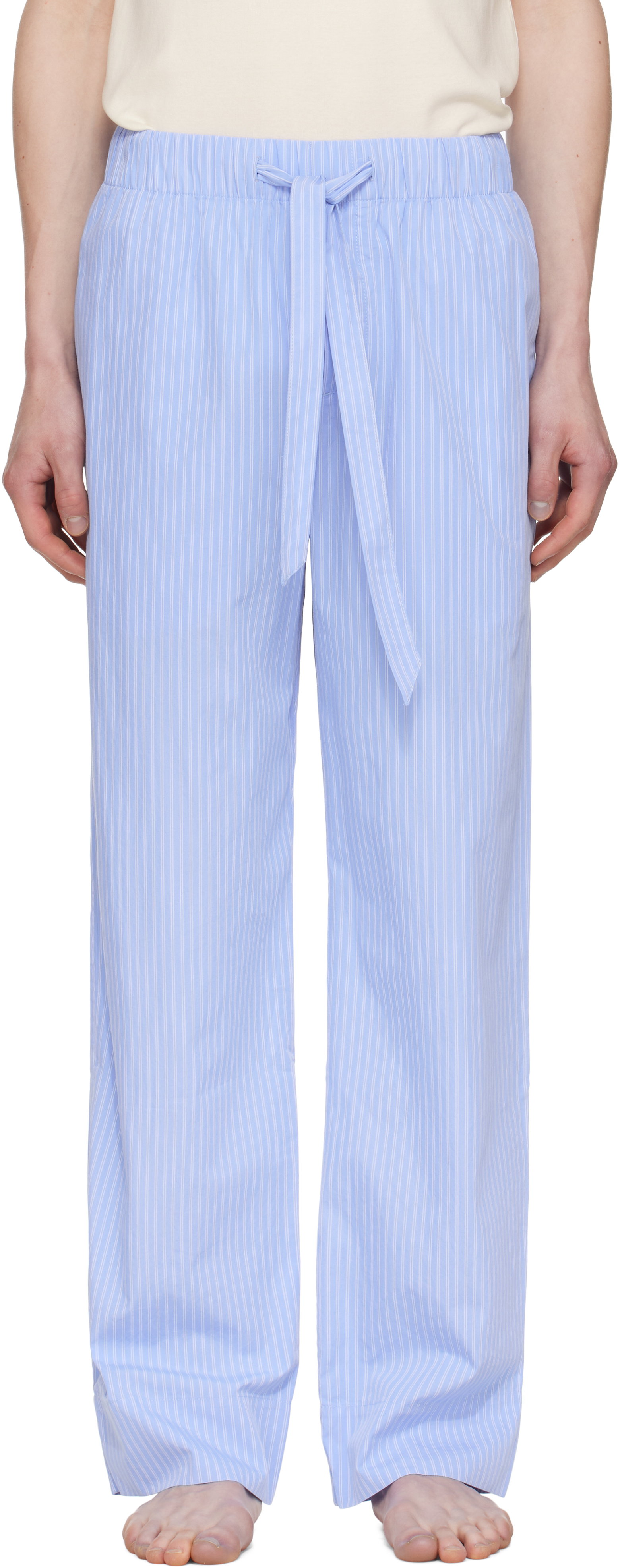 Blue Poplin Pyjama Pants