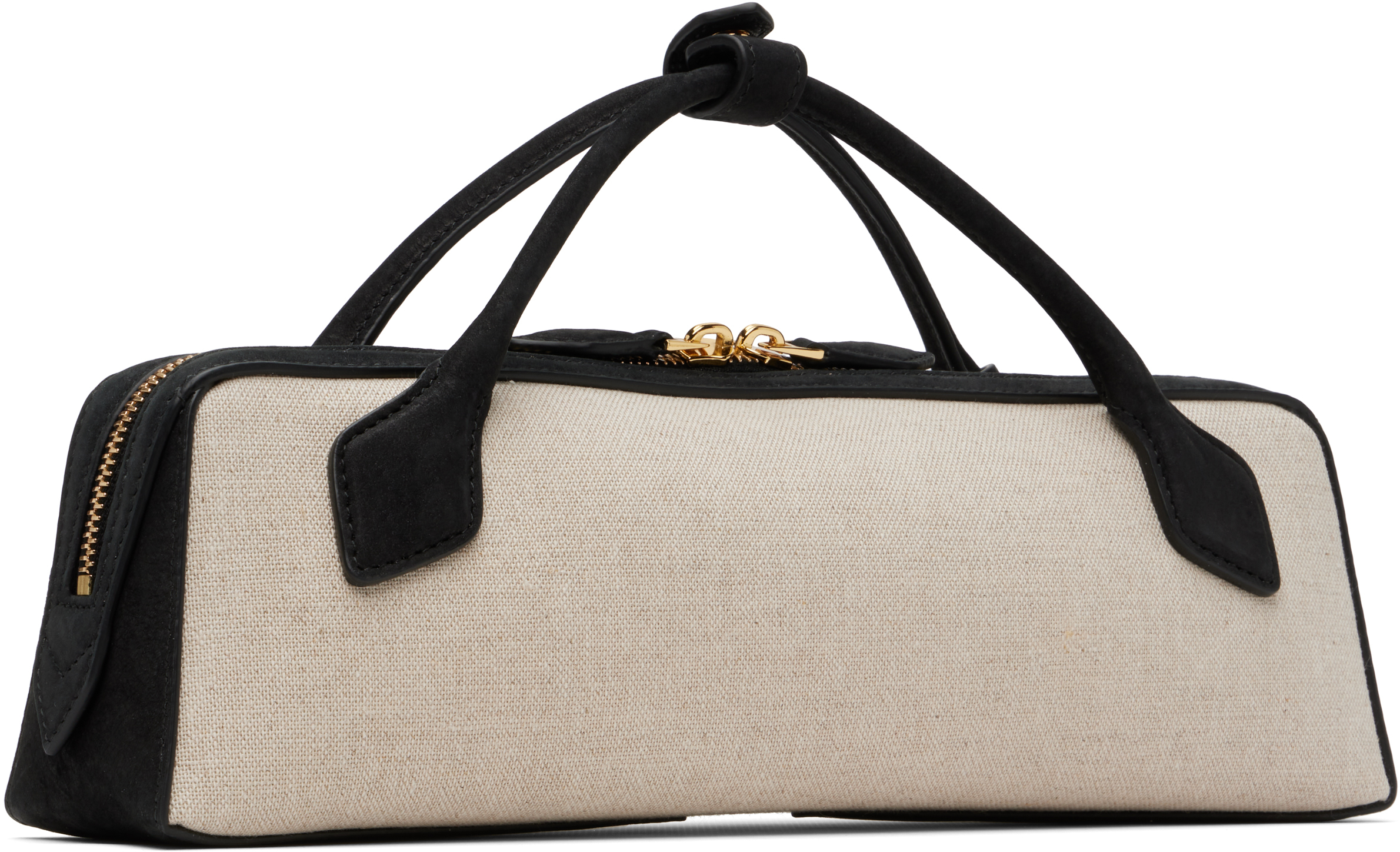 Alaïa Le Teckel Canvas Clutch In Black