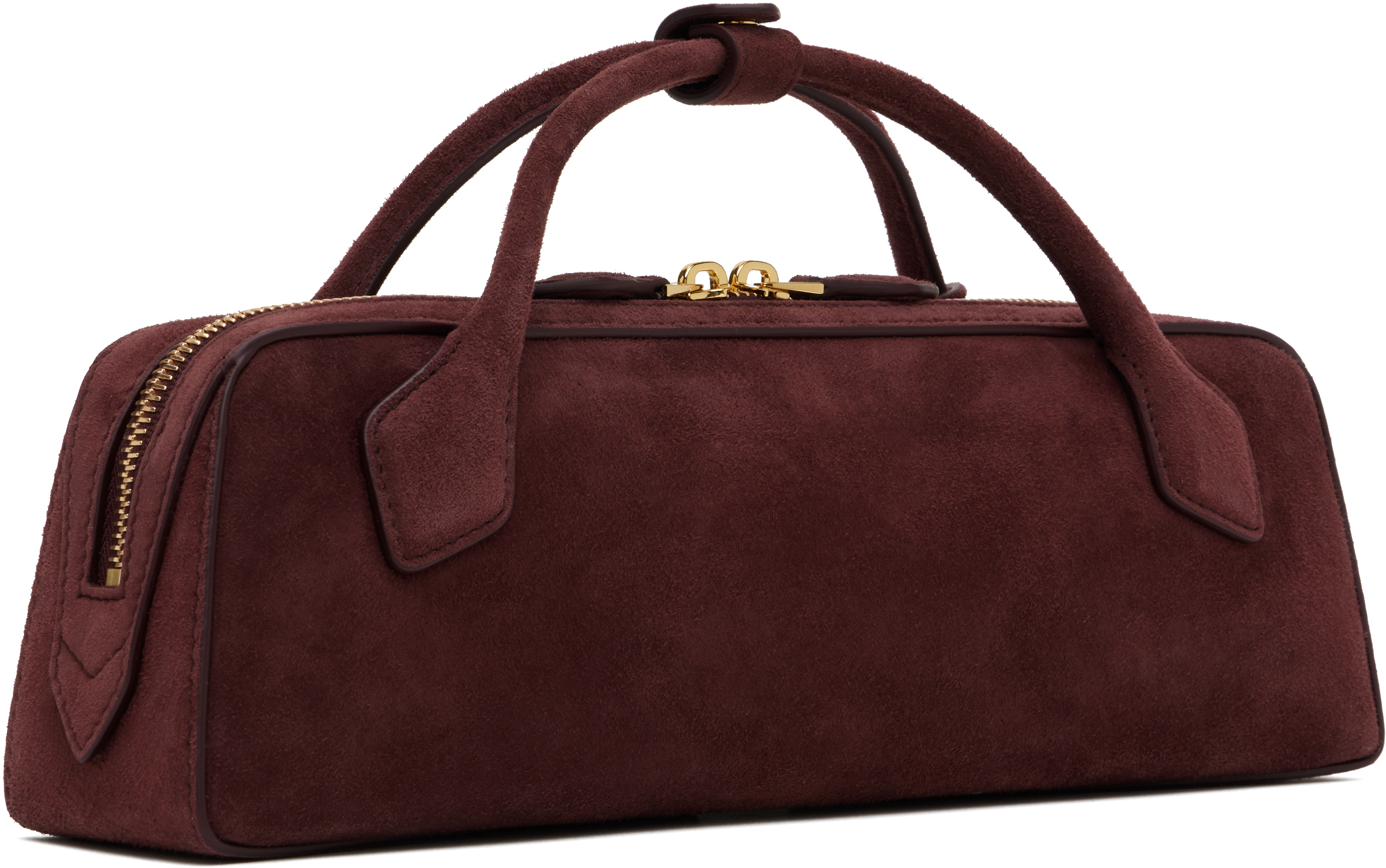 Alaïa Le Teckel Leather-trimmed Suede Clutch
