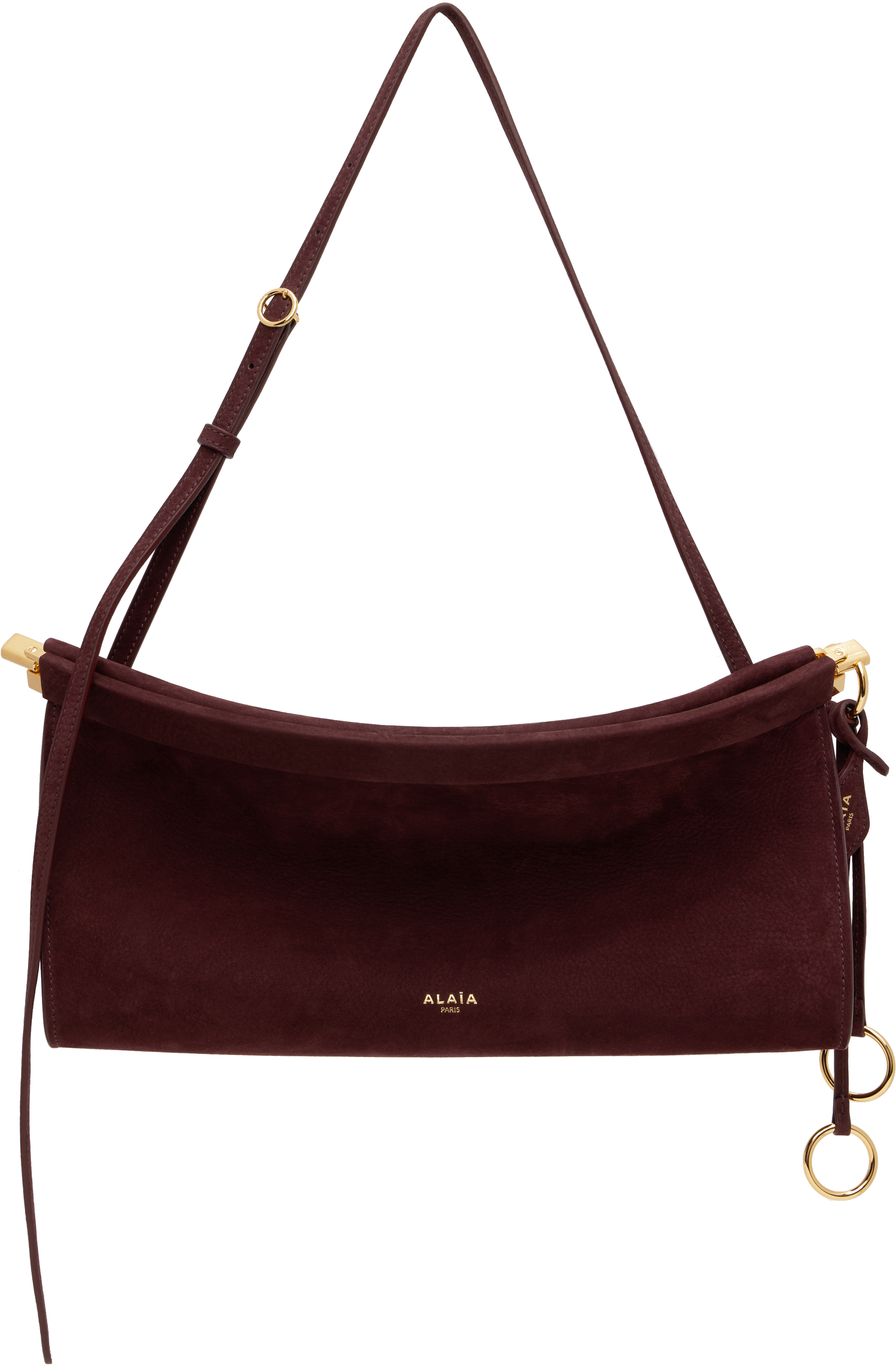 ALAÏA Burgundy 'Le Click' East West Medium Bag