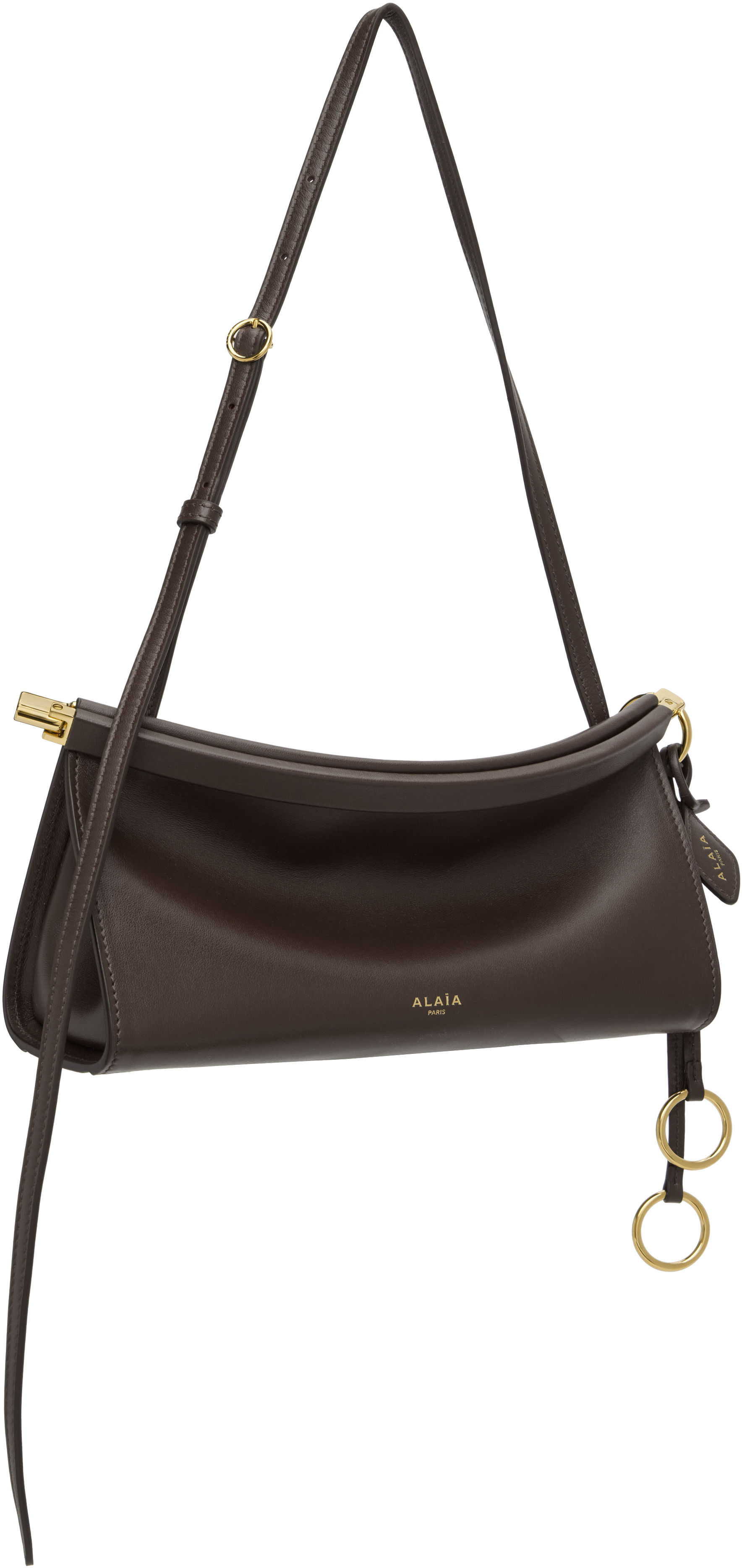 Alaïa Brown 'le Click' East West Small Bag