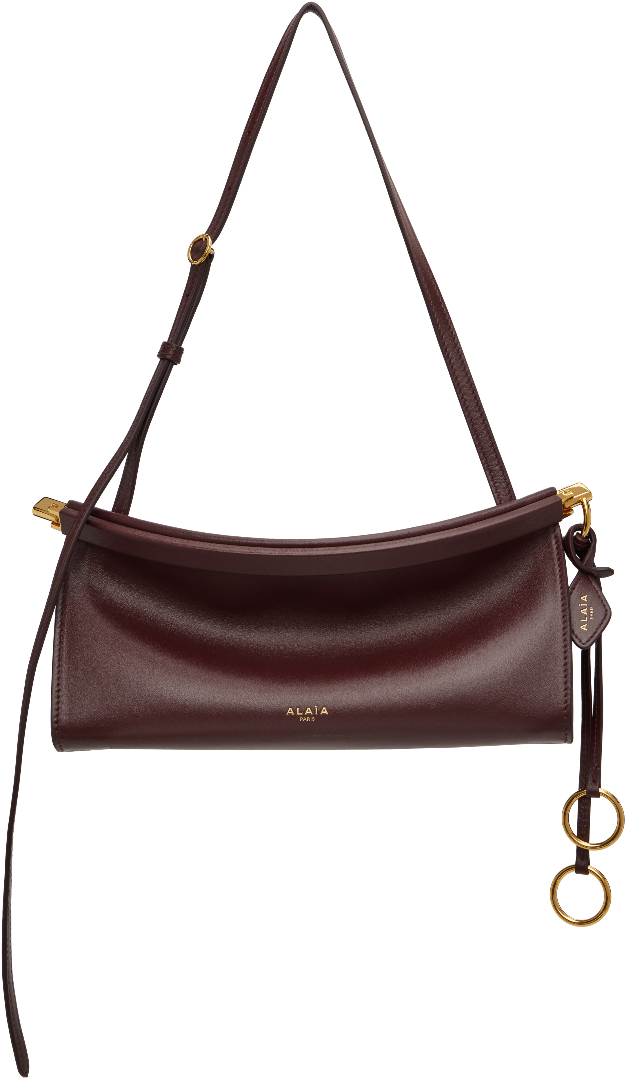 Alaïa Burgundy 'le Click' East West Small Bag In Burgundy