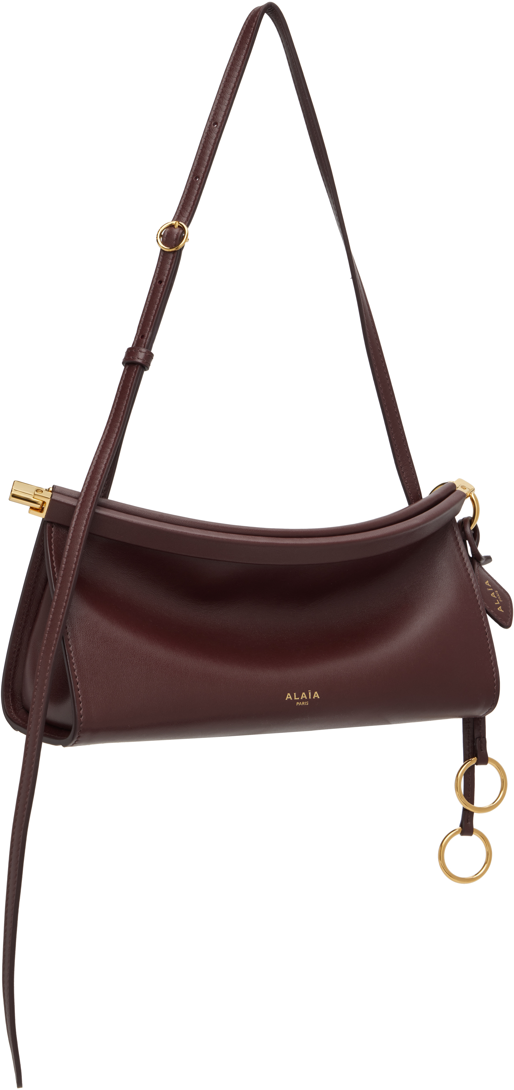 Alaïa Burgundy 'le Click' East West Small Bag In Burgundy