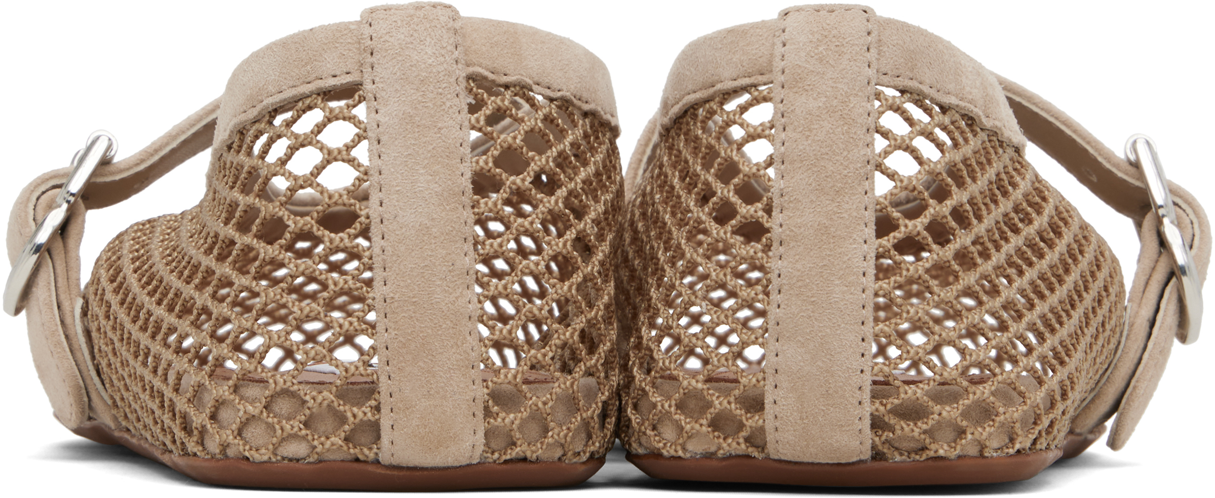 Alaïa Alaia Nude Grid Ballerina In Multi