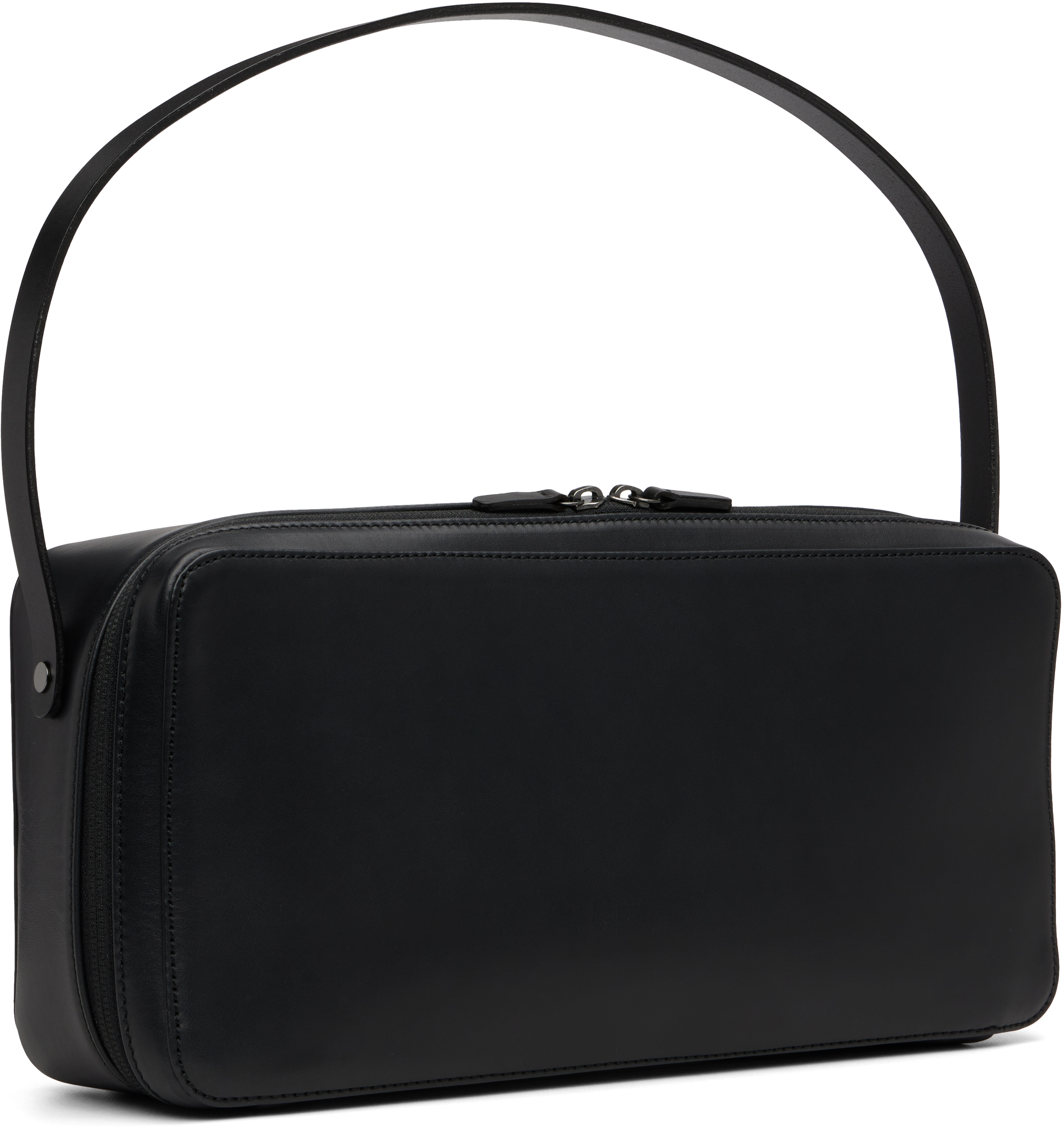 Auralee Black Aeta Edition Leather Square Bag In Black