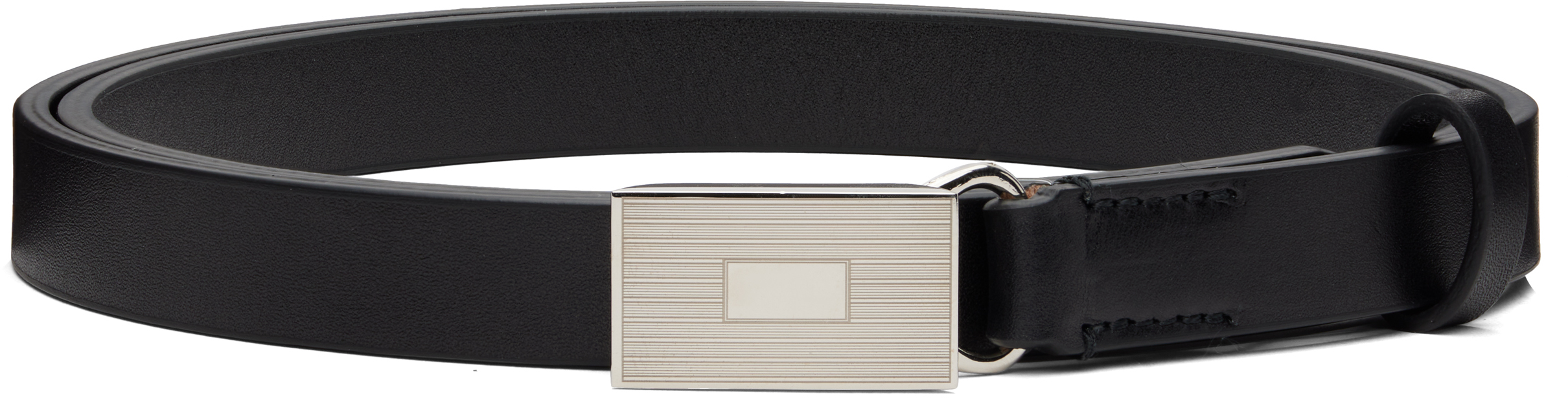 AURALEE: Black Slide-Buckle Belt | SSENSE