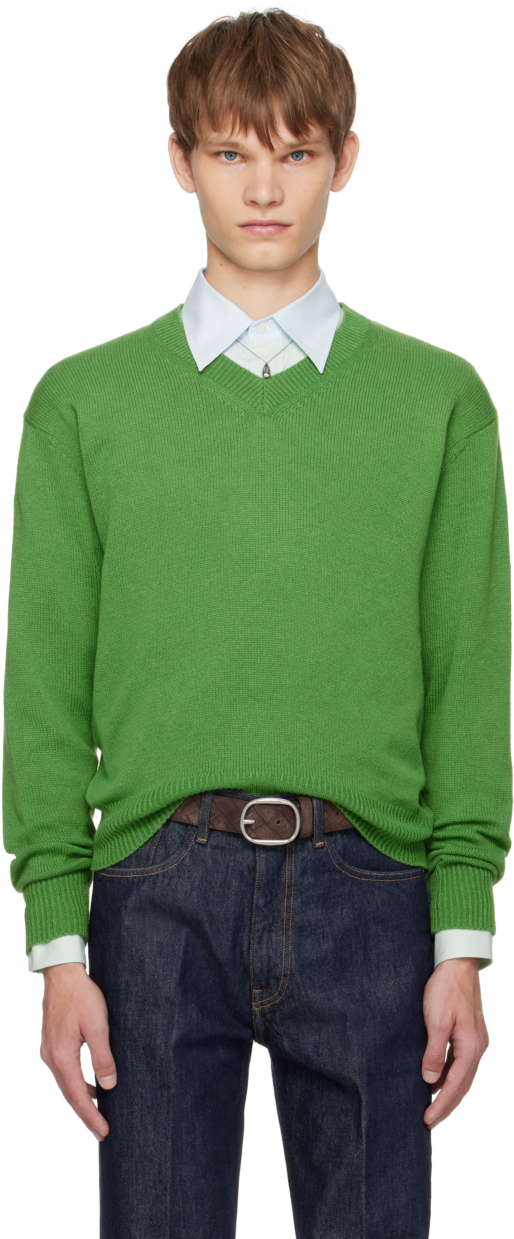 か*ん様 LIGHT CASHMERE KNIT V-NECK P/O GREE LIGHT CASHMERE KNIT V-NECK P/O - AURALEE Official Website