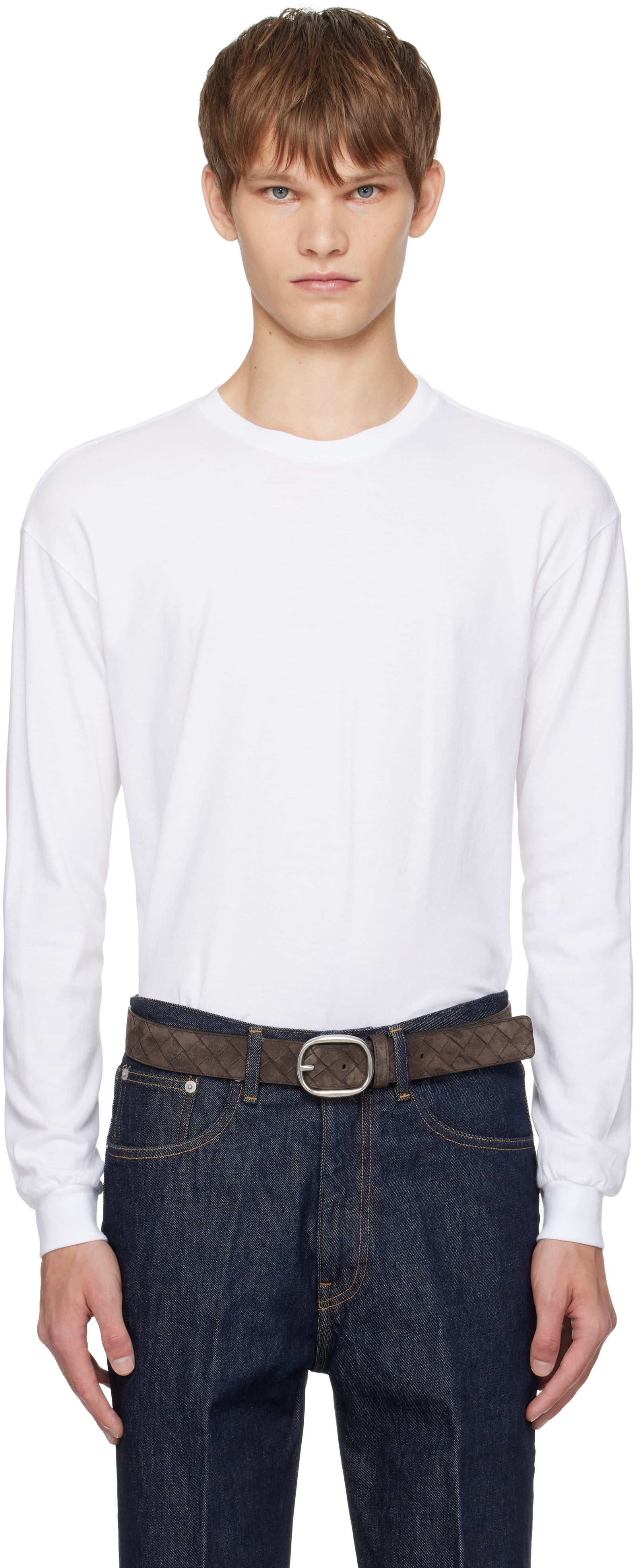 Auralee White Seamless L/s T-shirt In White