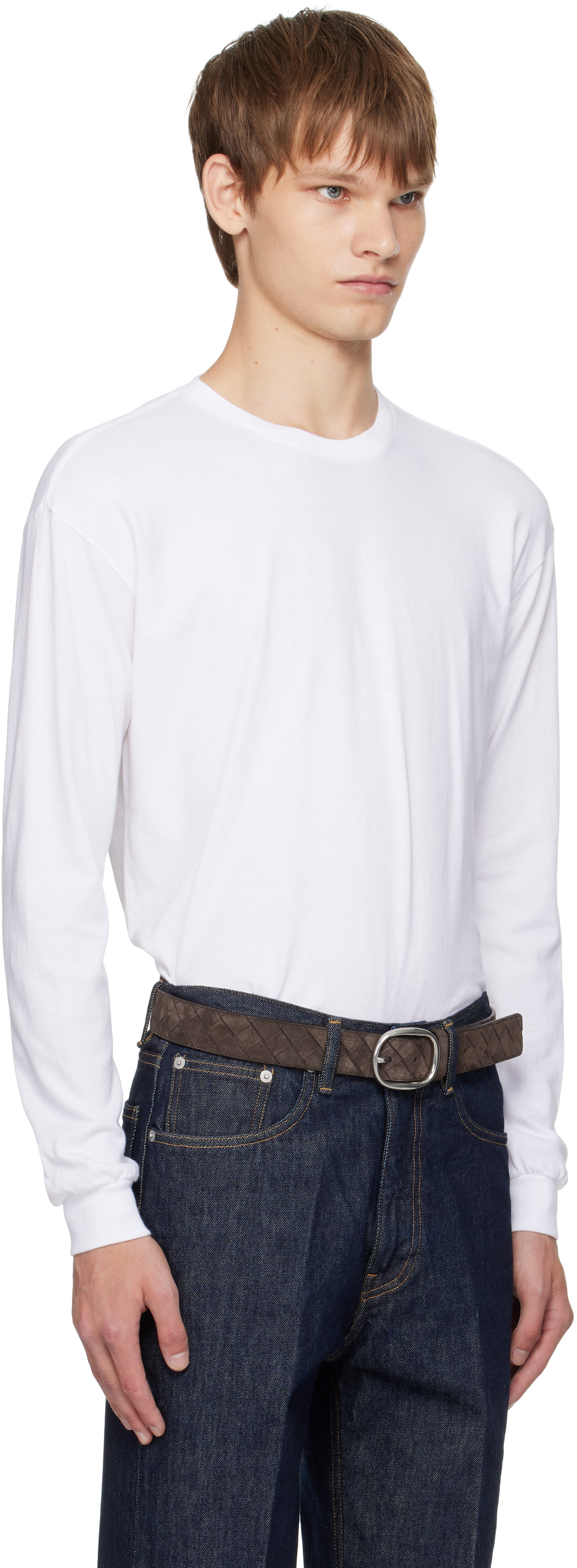 Auralee White Seamless L/s T-shirt In White