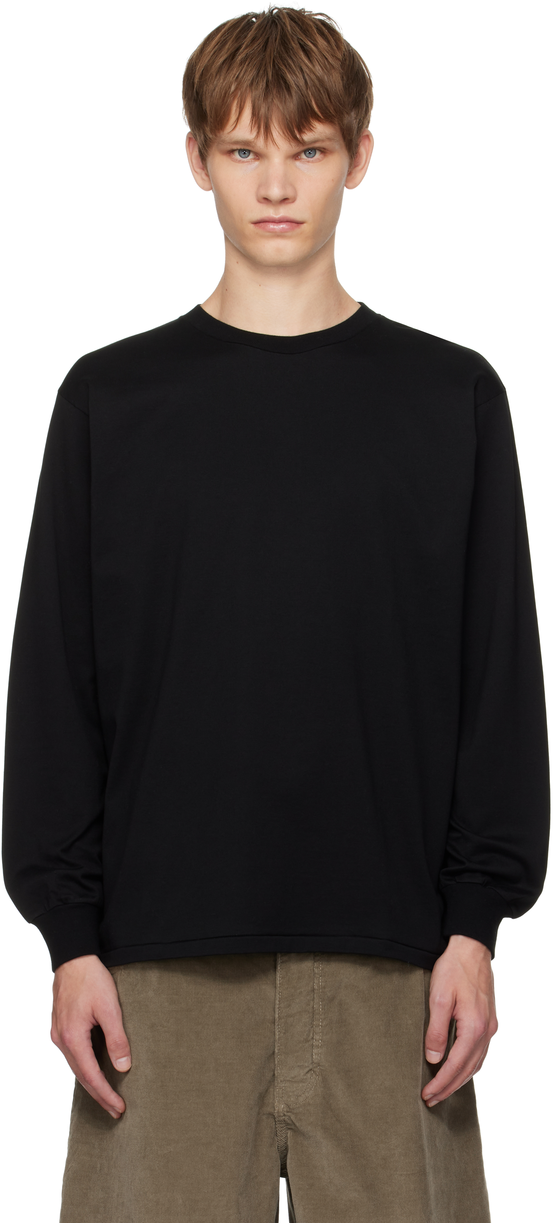 トップス AURALEE 20SS LUSTER PLAITING L/S TEE 3 AURALEE: White Luster Plaiting L/S T-shirt | SSENSE