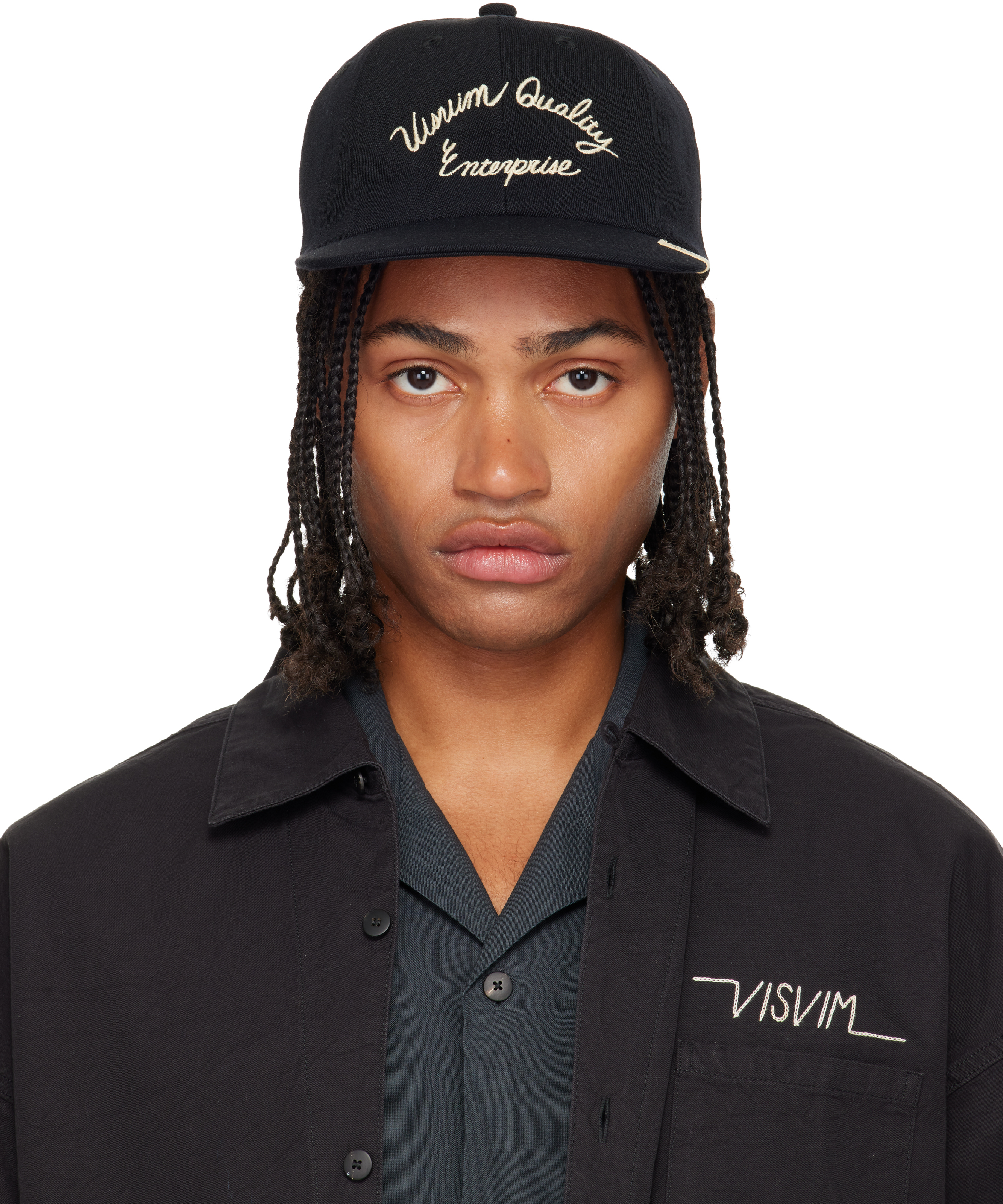 visvim: Black Excelsior II Cap | SSENSE Canada