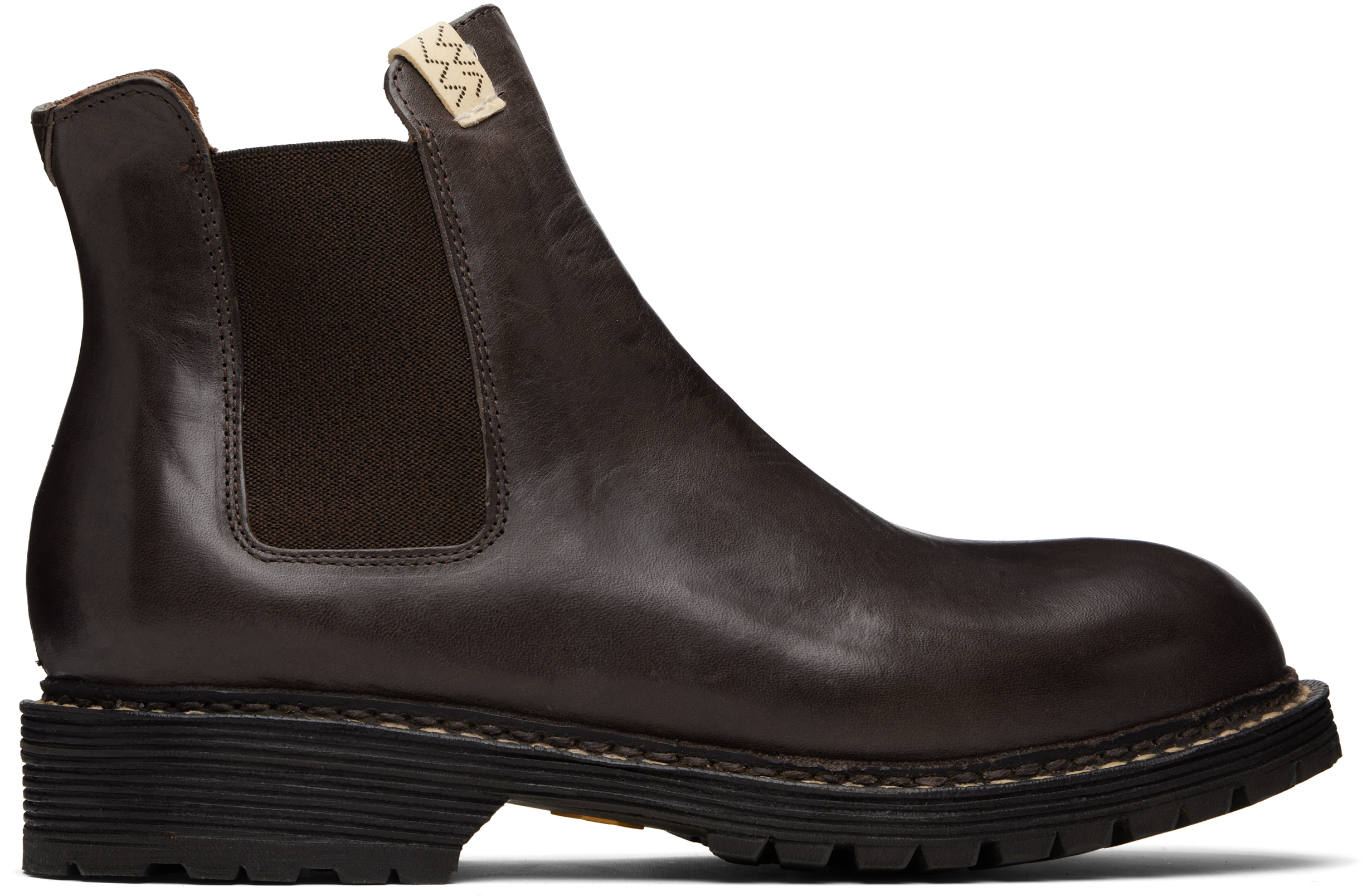 visvim: ブラウン Gornergrat Mid-Folk チェルシーブーツ | SSENSE 日本